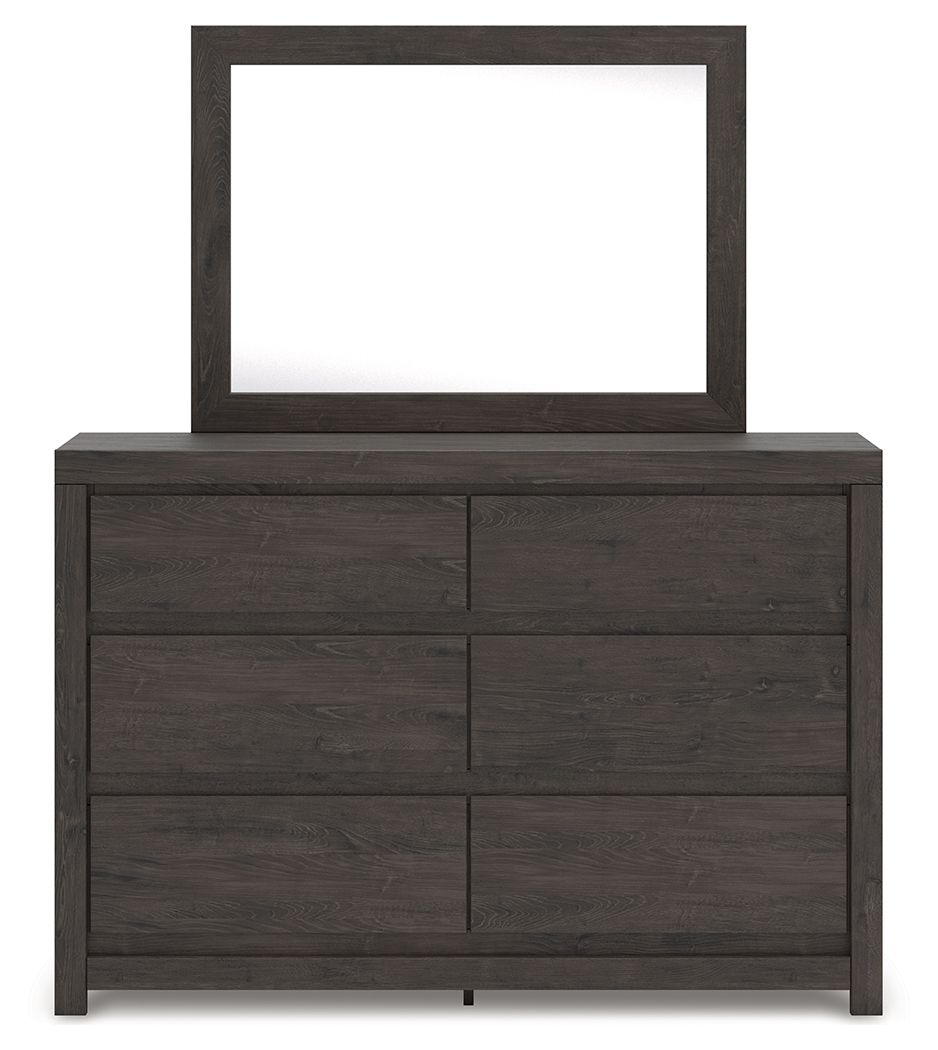 Ashley Furniture Fraluna - Dresser And Mirror - Charcoal - Image 4