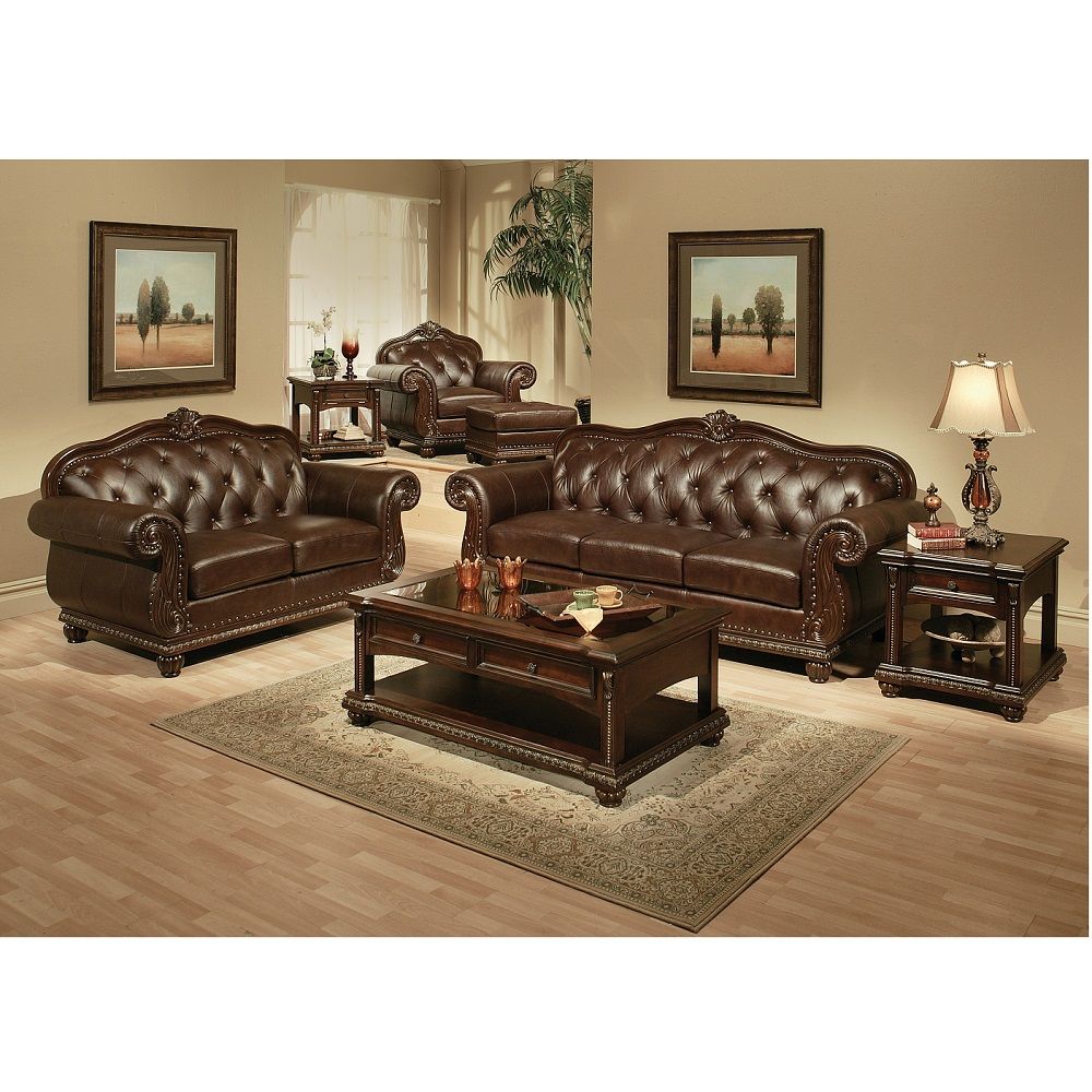 Anondale - Sofa - Espresso Top Grain Leather Match & Cherry, dark brown, view 4