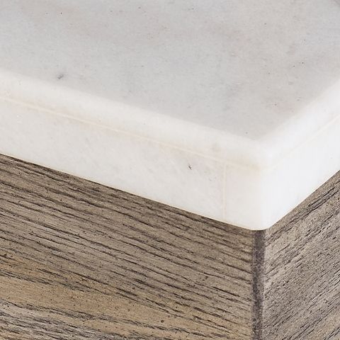 Ashley Furniture Loyaska - Square End Table - Brown / Ivory - Image 7