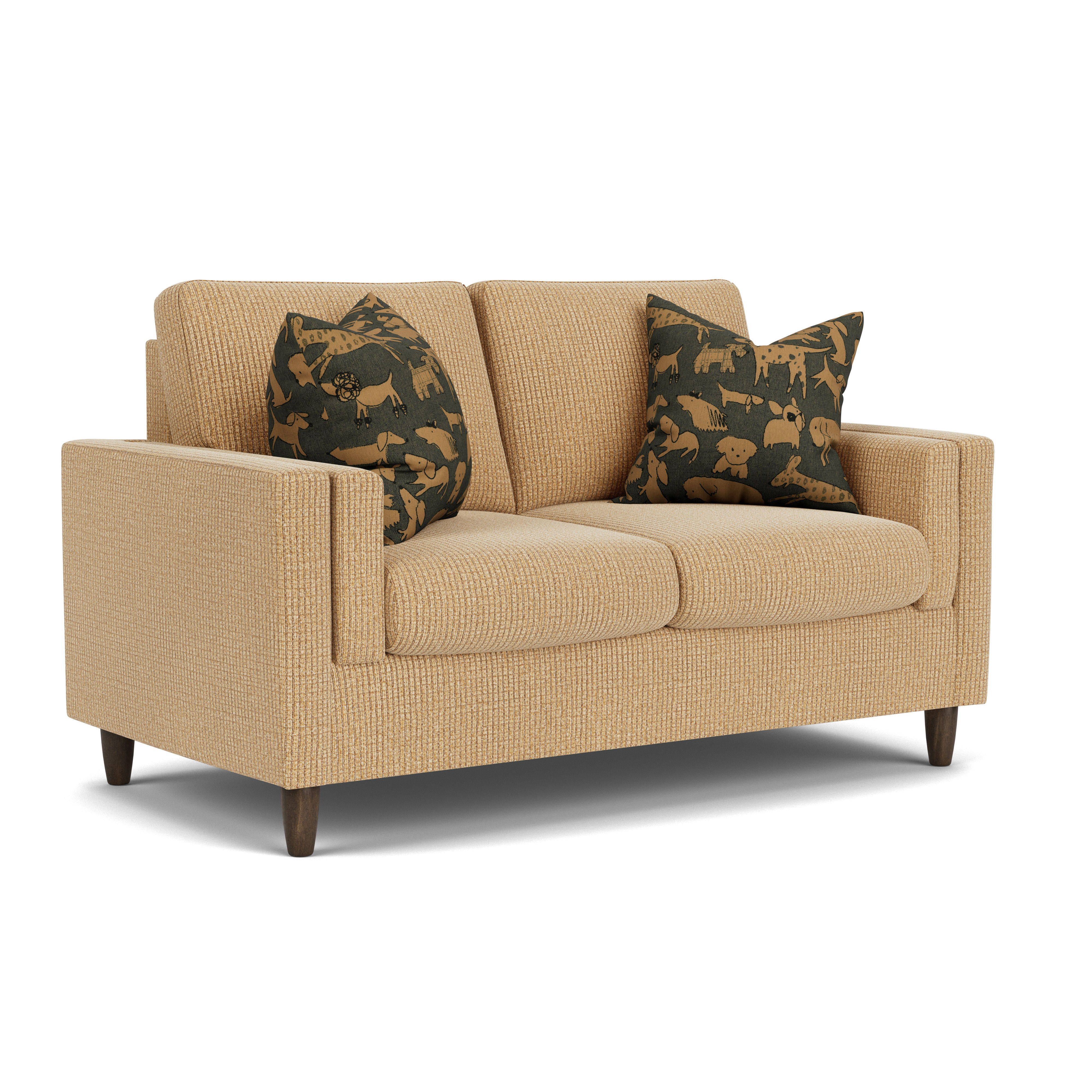 Thomas - Fabric Loveseat, white, view 2
