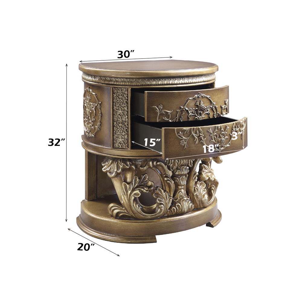 Constantine - Nightstand - Brown & Gold, dark brown, view 7