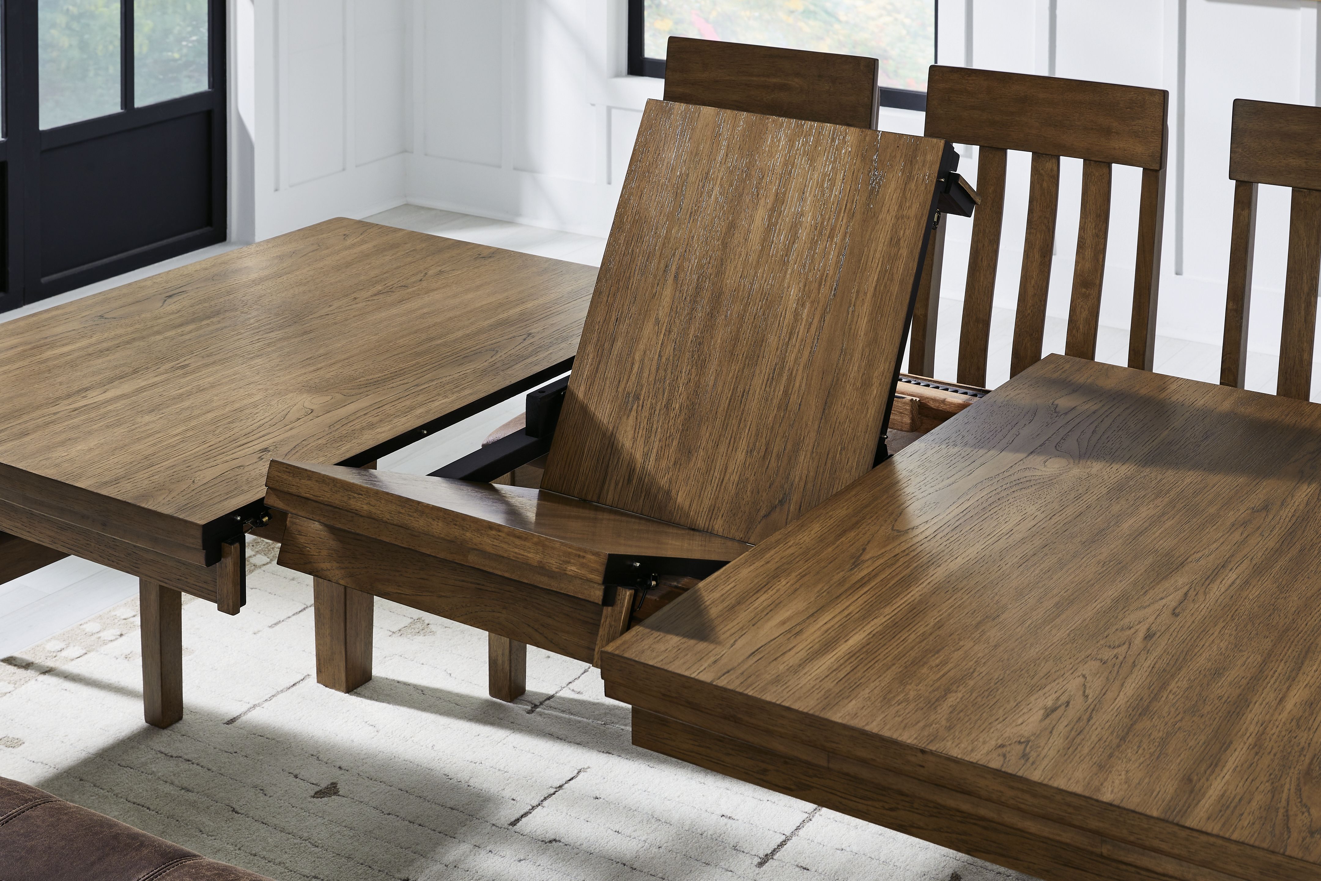 Ashley Furniture Urbinforte - Dining Room Butterfly Extension Table - Light Brown - Image 6