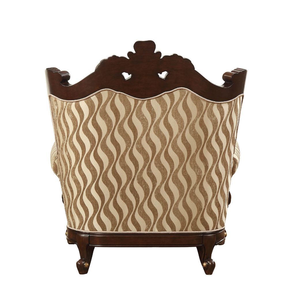 Shalisa - Chair With 2 Pillows (Same Lv01587) - Fabric & Walnut, dark brown, view 2