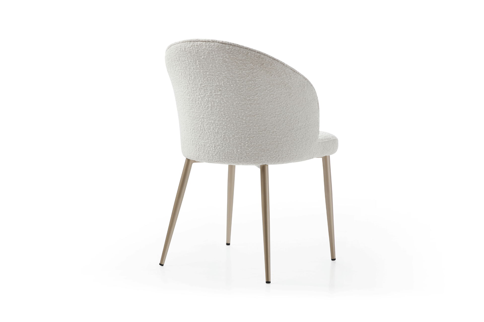 2107 - Chair With Golden Legs - White