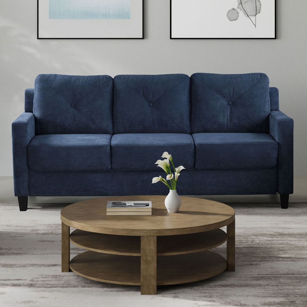 Horatio - Sofa - Navy Chenille, blue