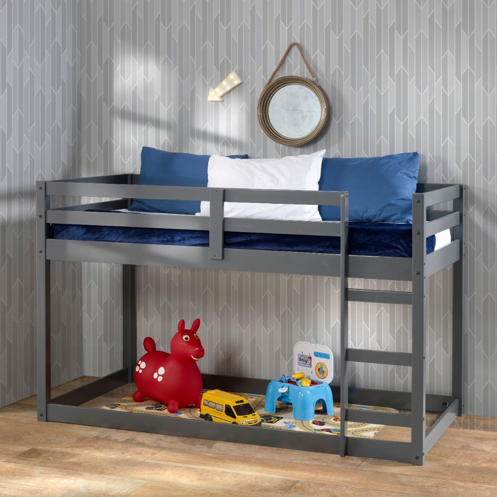 Gaston - Twin Loft Bed - Gray, gray, view 2