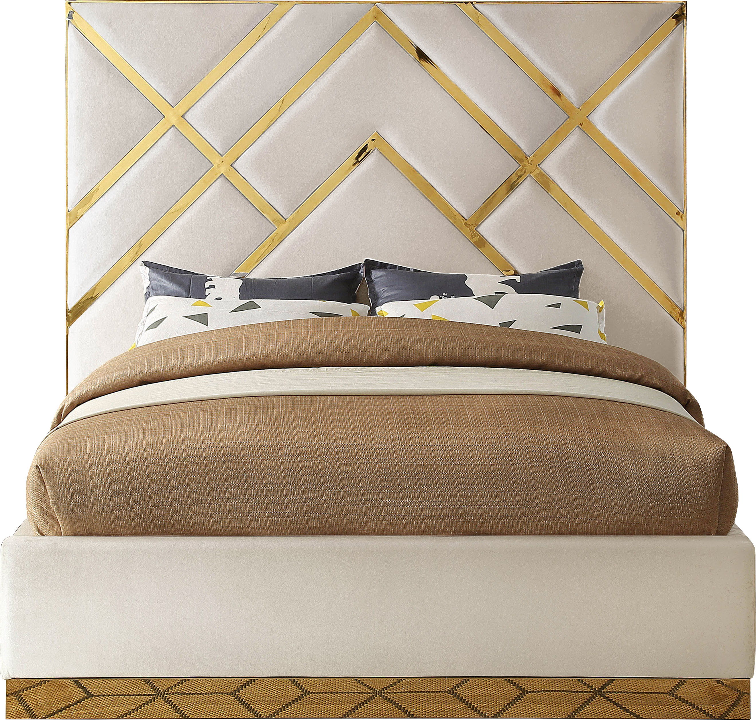 Vector - King Bed - Cream