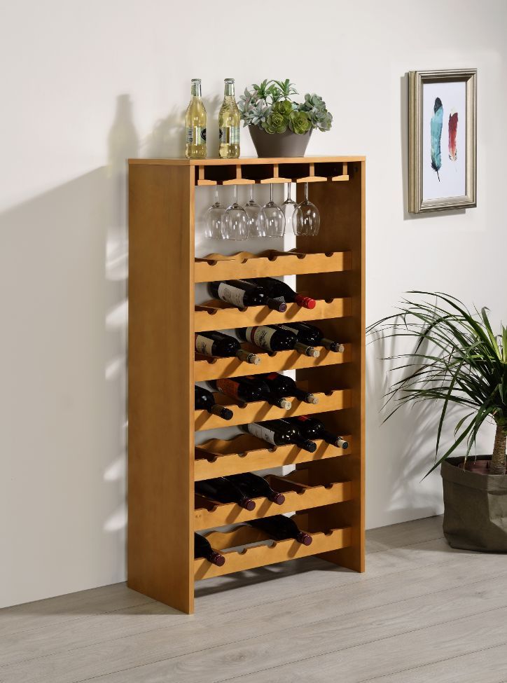 Hanzi - Wine Rack - Oak, light brown