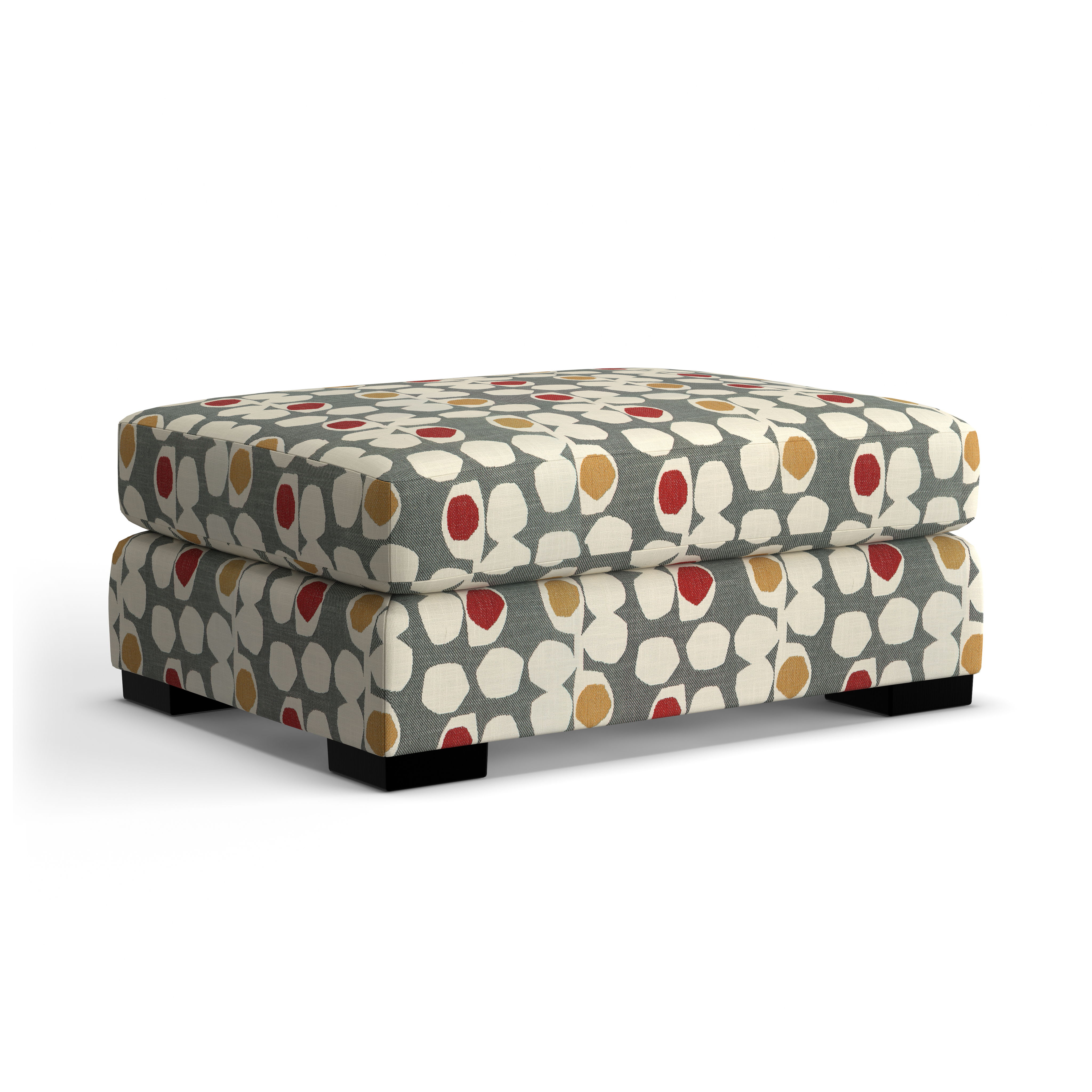 Noah - Fabric Ottoman, beige, view 3