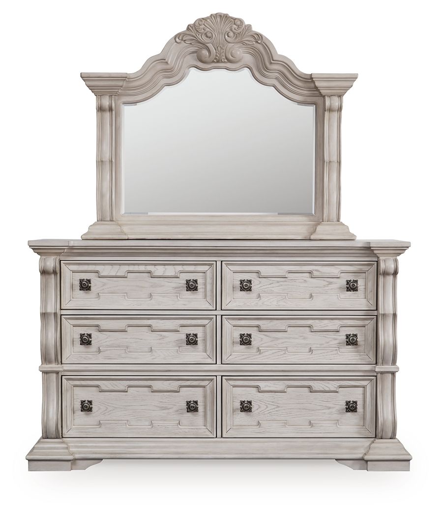 Ashley Furniture Bruchandi - Dresser And Mirror - Antique White - Image 8