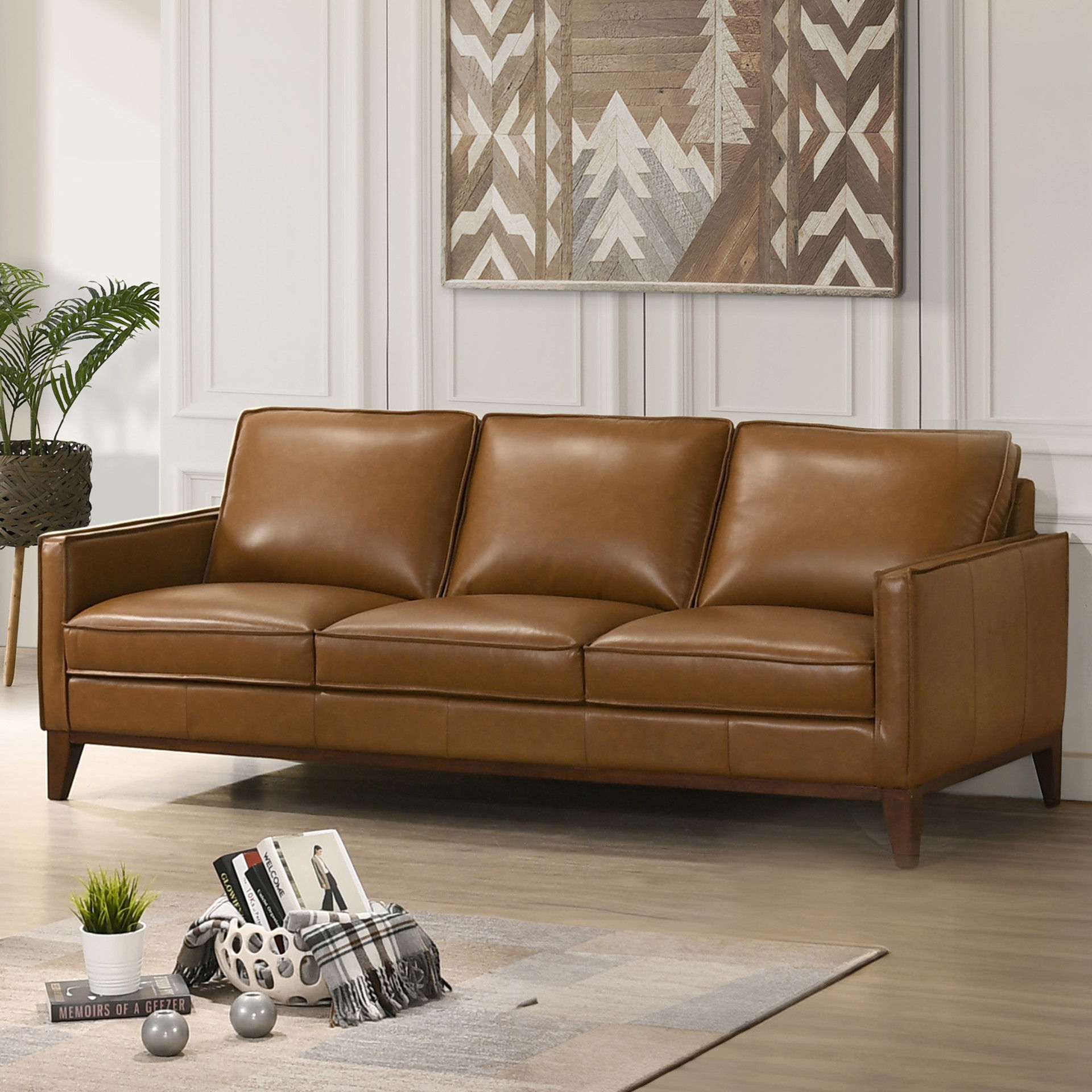 Caspar - Sofa - Caramel, light brown
