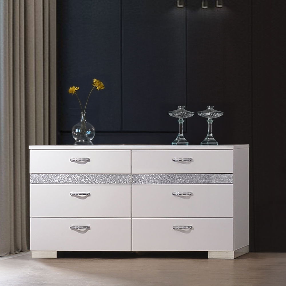 Naima II - Dresser - White High Gloss, white