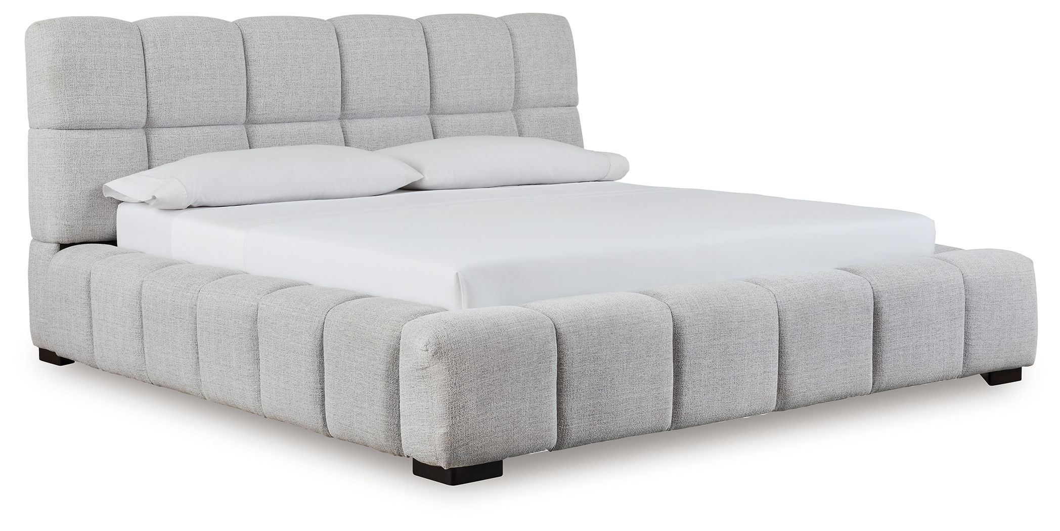 Grendusk - California King Upholstered Bed - Light Gray