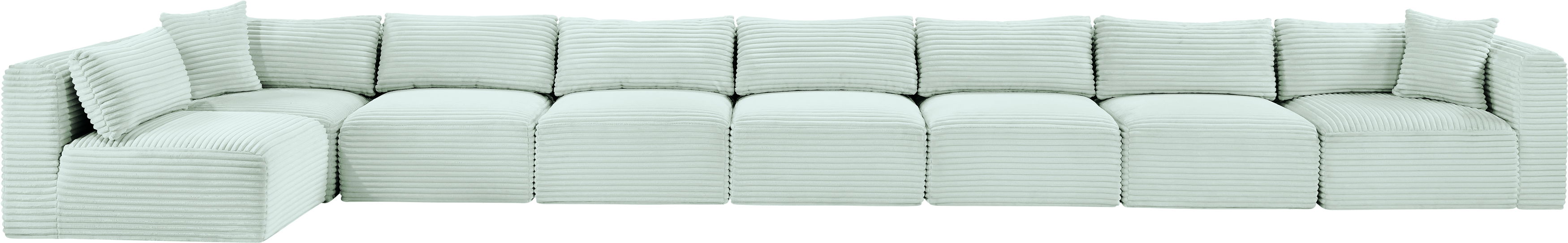 Shaggy - 8 Piece Modular Sectional - Mint