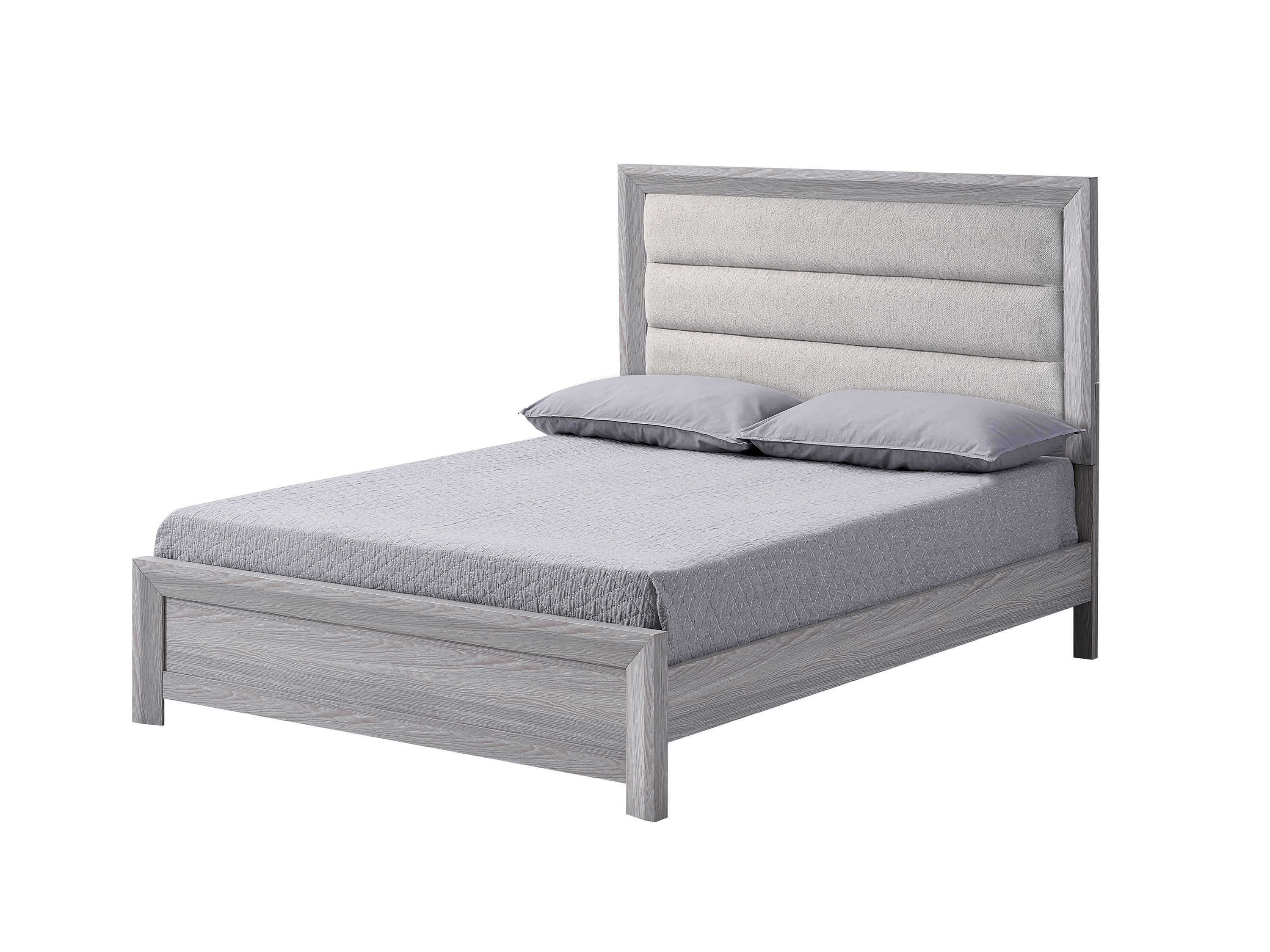 Adelaide - Upholstered King Bed - Drift Wood