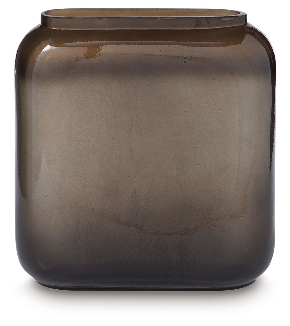 Sumner - Vase - 9.25" - Gray / Gold Finish