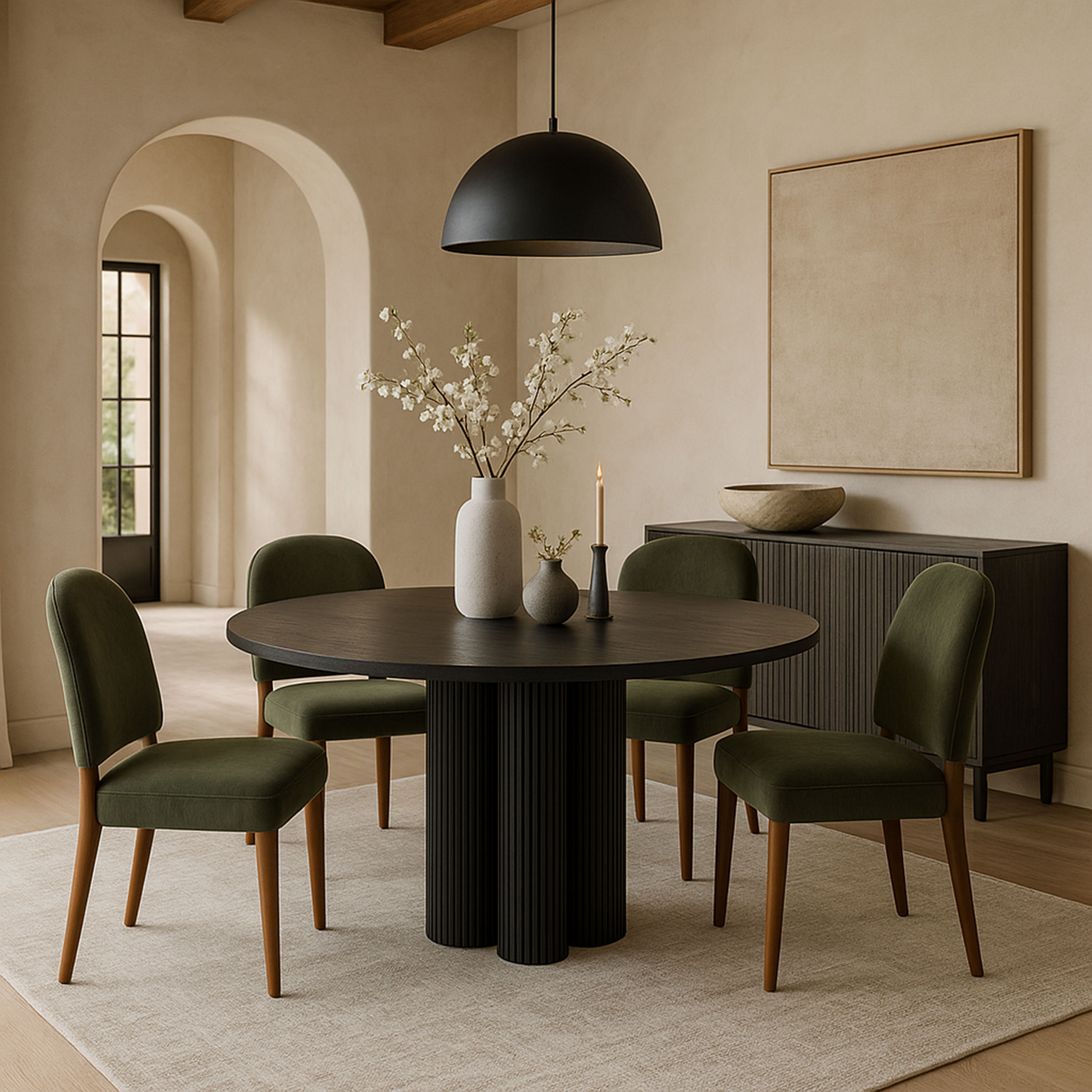 Varinelle - Velvet Upholstered Dining Chair (Set of 2) - Green