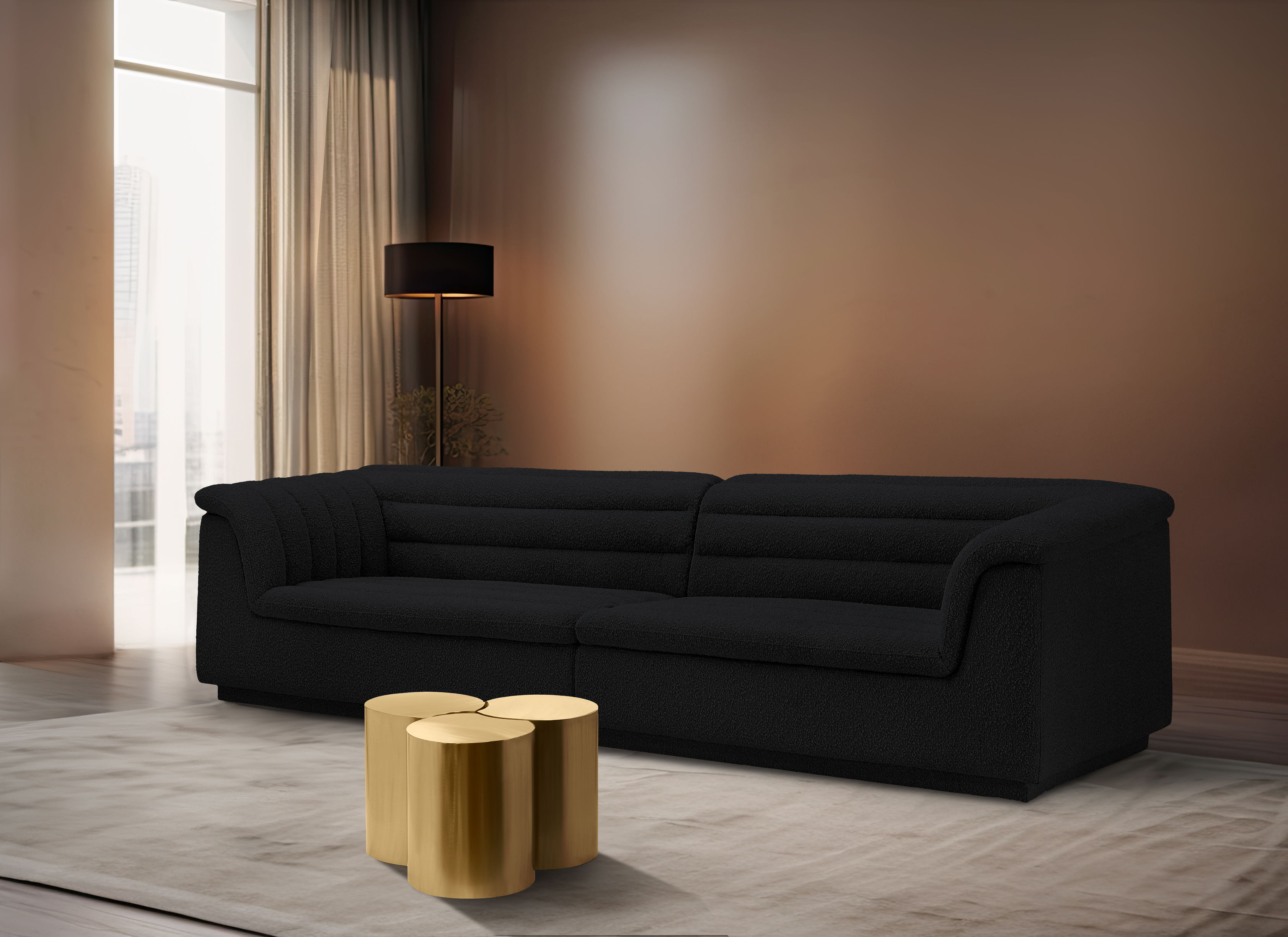 Dimple - 20" 3 Piece Modular Coffee Table - Gold
