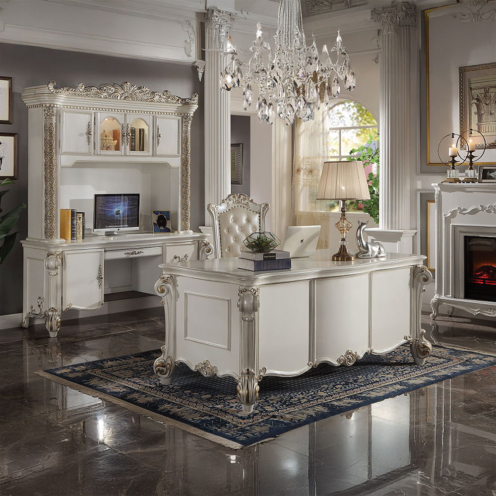 Vendome - Executive Writing Desk - Antique Pearl, white, view 3