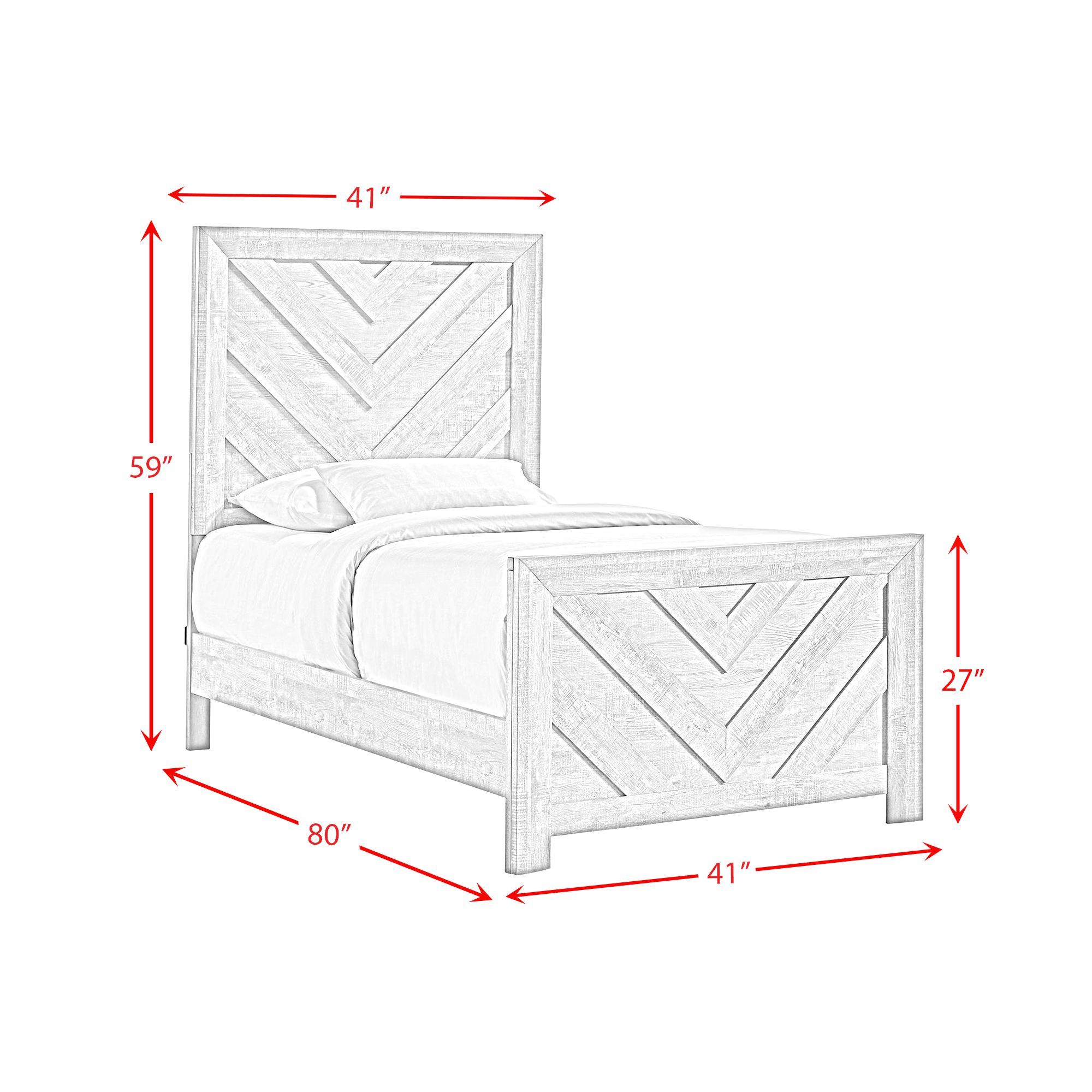 Eleanor - Twin Bed - Mocha Gray