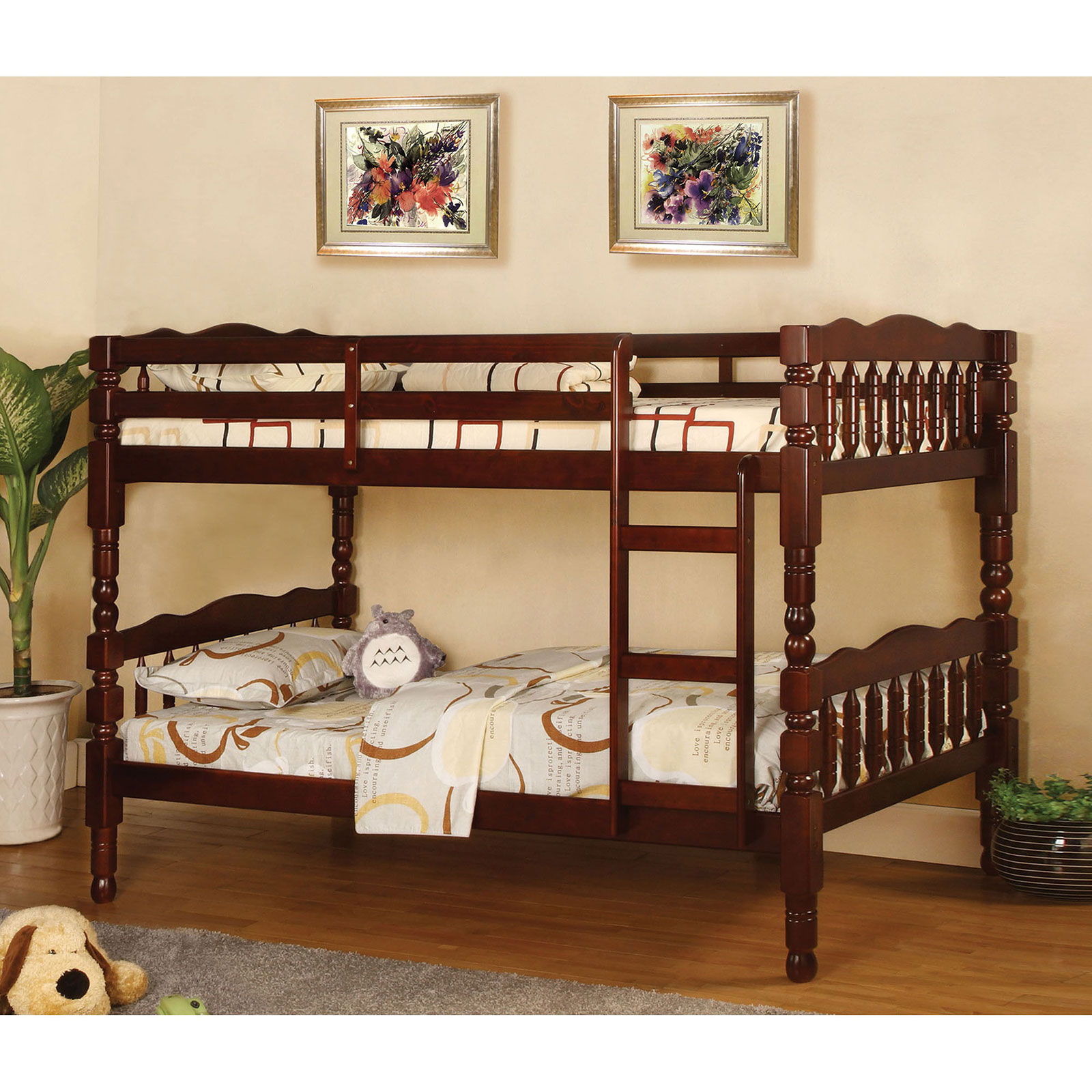 Catalina Twin/Twin Bunk Bed Cherry New Lots Furniture Online Store