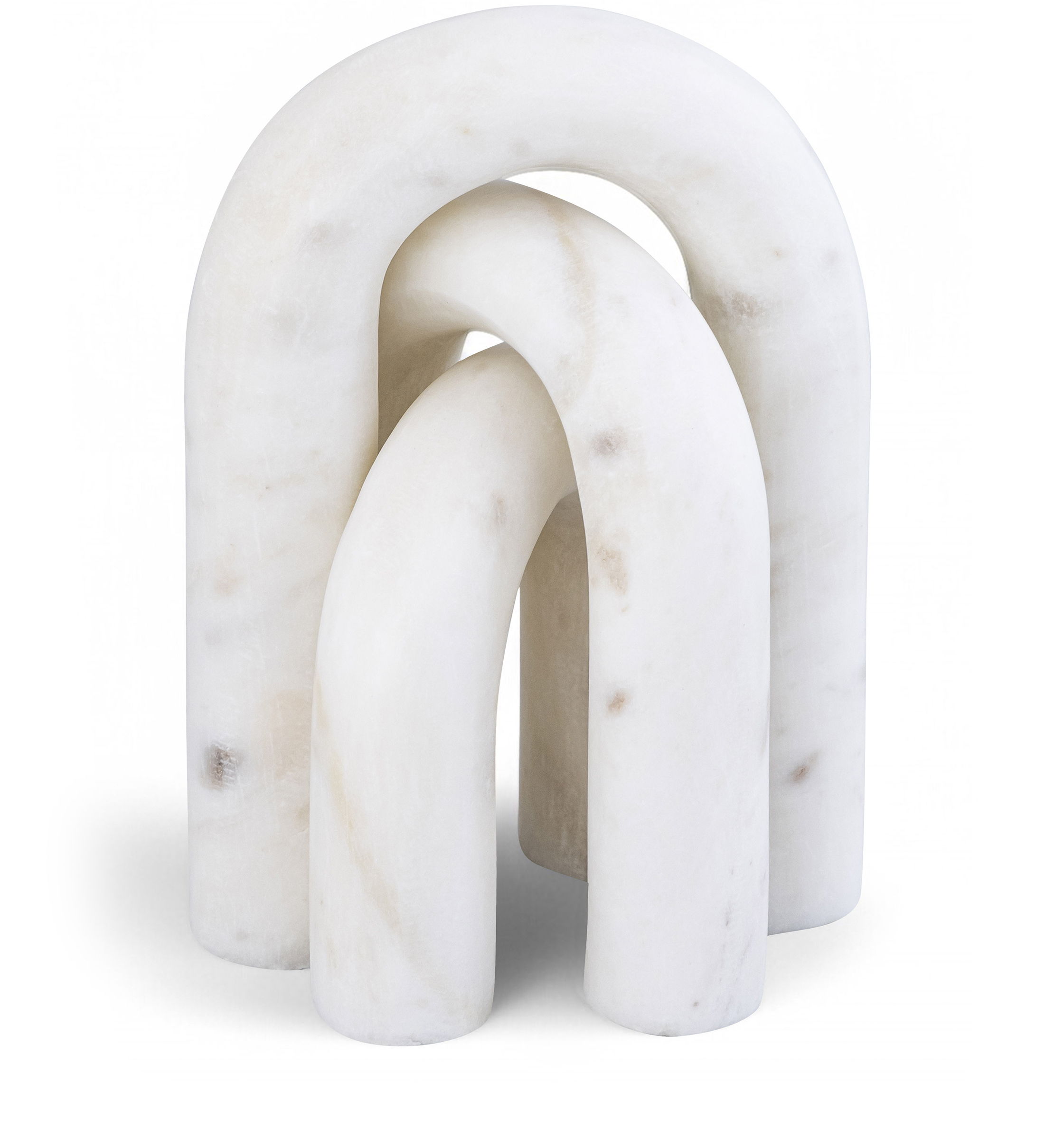 Arco - 3 Piece Marble Decorative Object - White