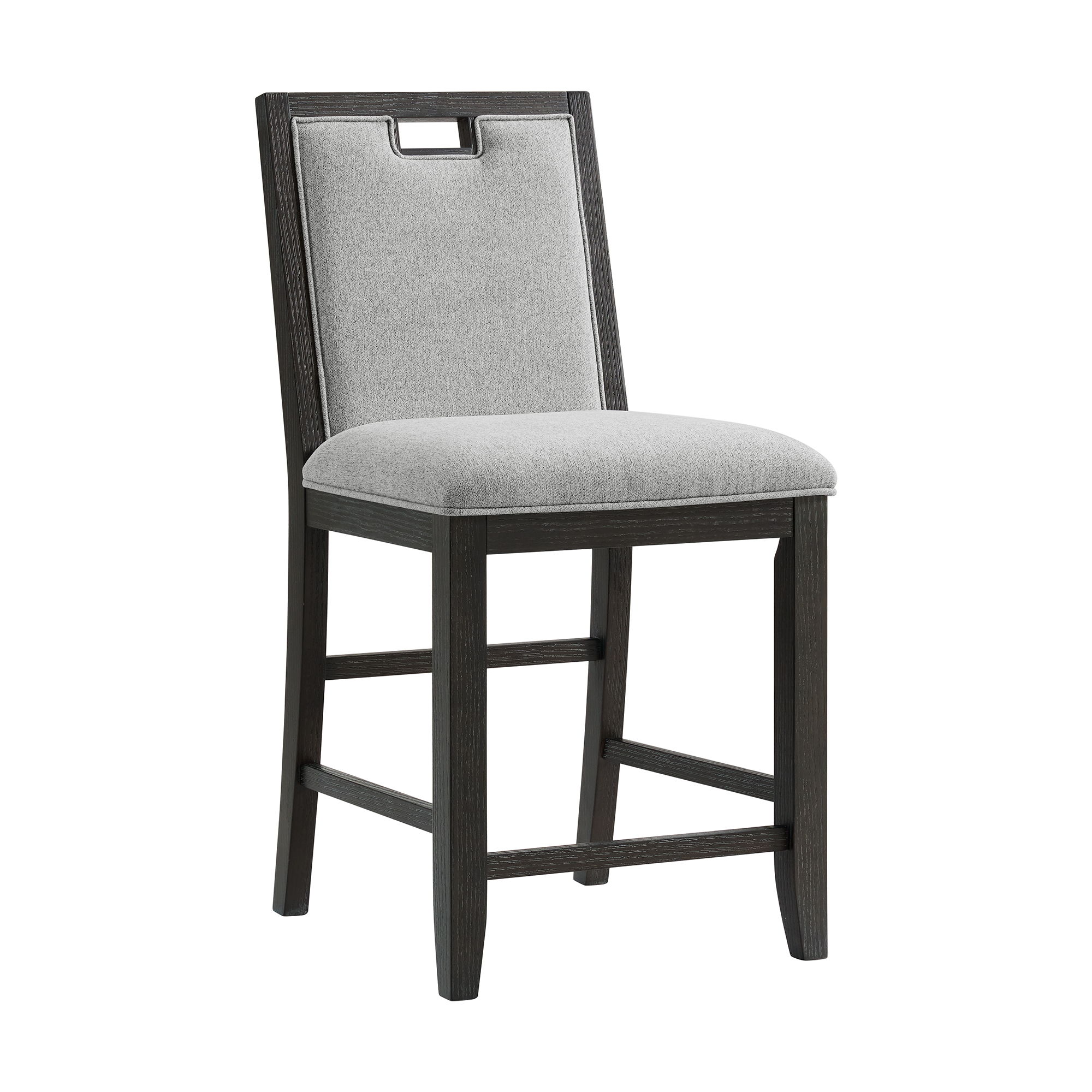 Elodie - 8 Piece Counter Height Dining Set (Table, Six Chairs & Bench) - Charcoal