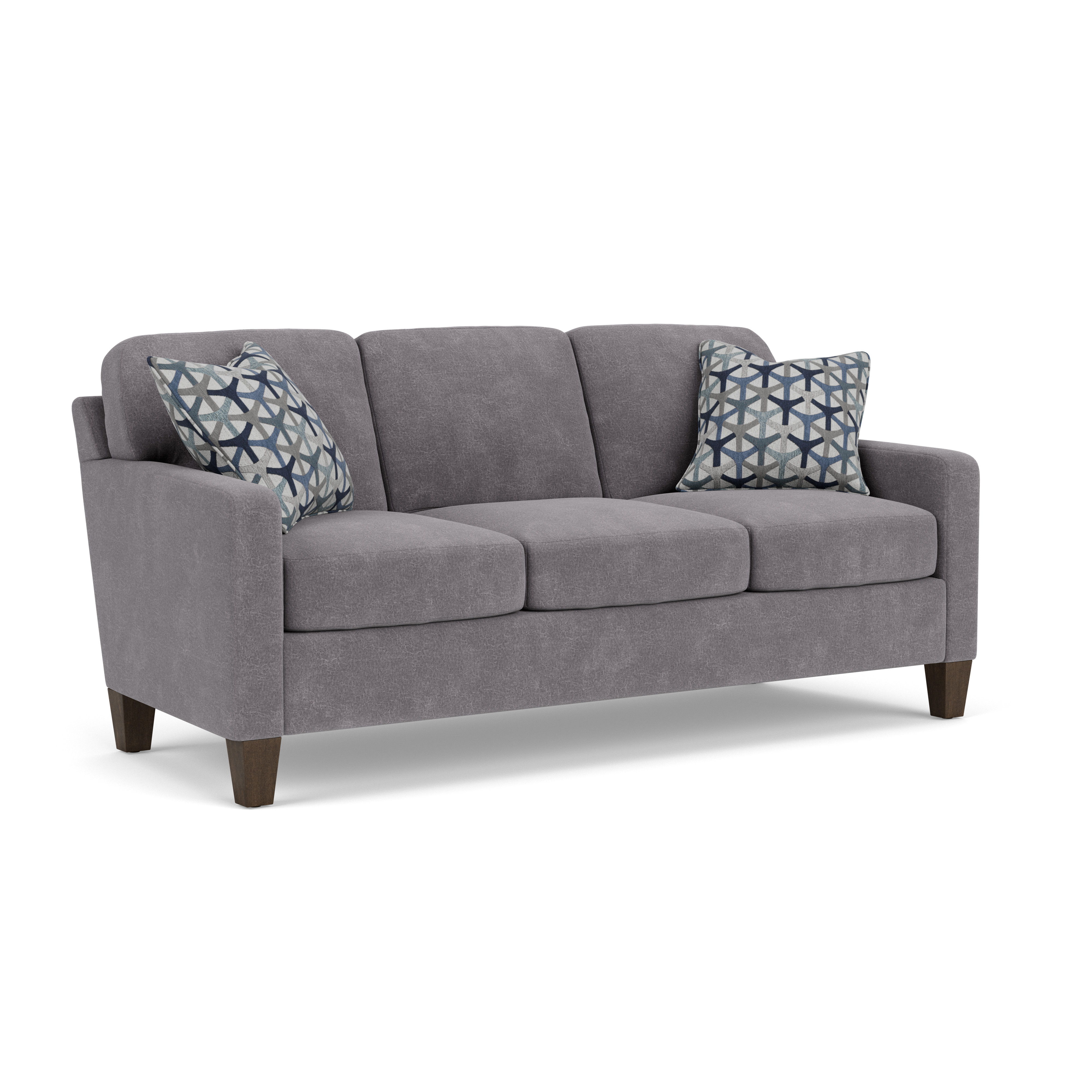 Moxy - Fabric Sofa With Straight Track Arms, gray, view 2