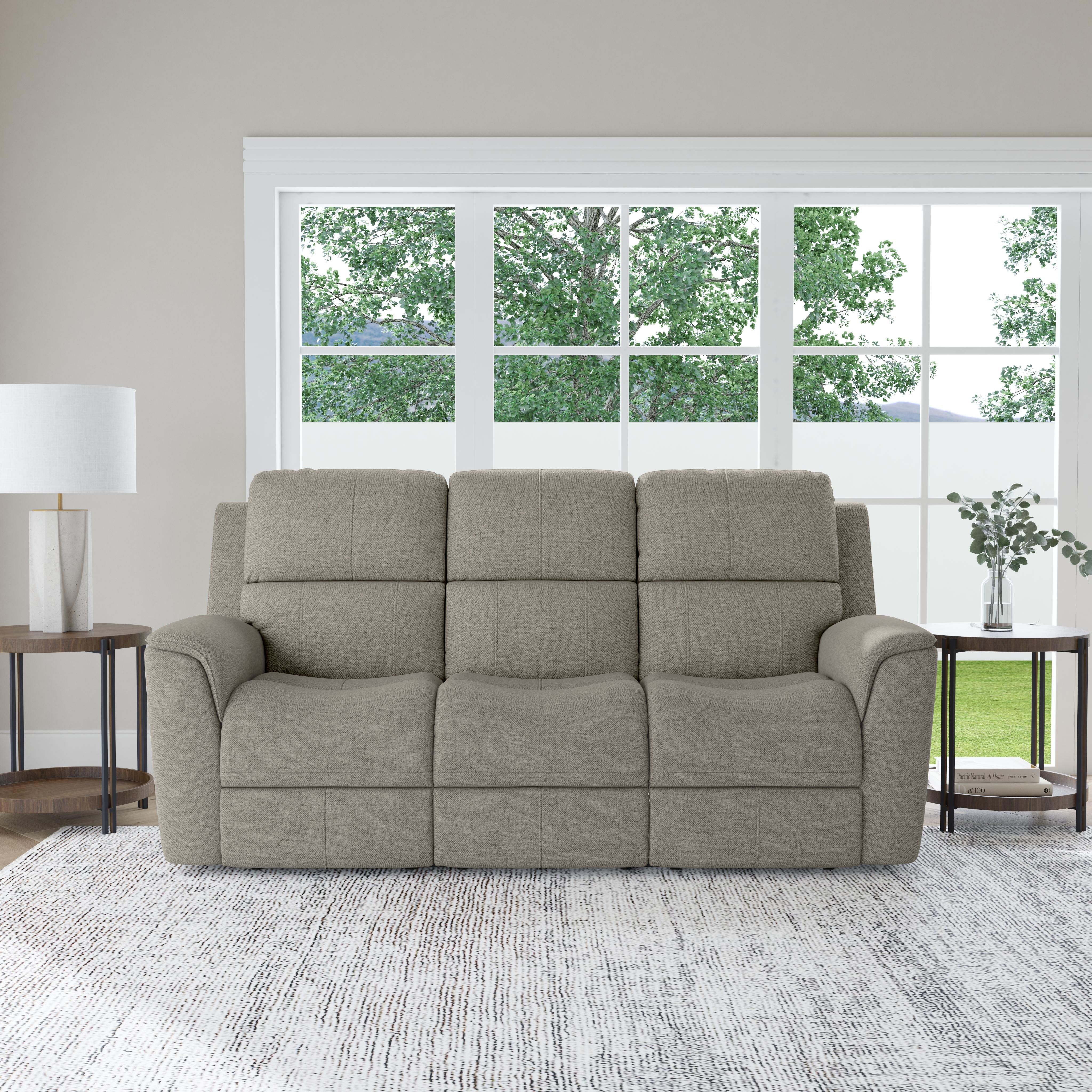 Henry - Power Reclining Sofa With Power Headrests & Lumbar - Fog, gray, view 6