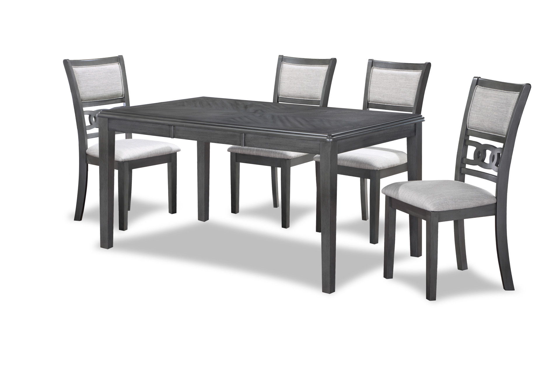 Gia - 5 Piece Dining Set (Table & 4 Chairs) - Gray