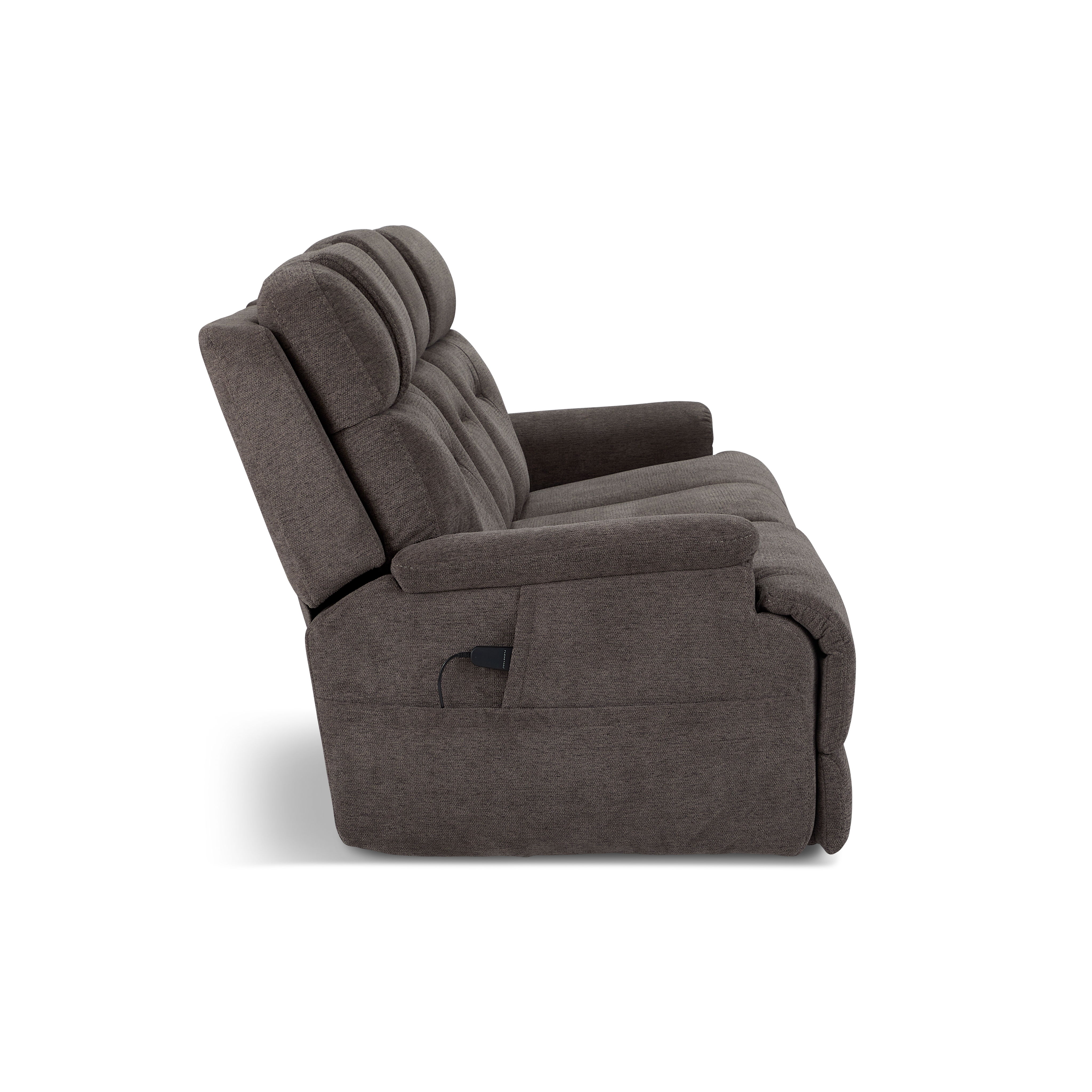 Zecliner Zofa - Power Sleep Sofa With Power Headrests & Lumbar - Umber, dark brown, view 5
