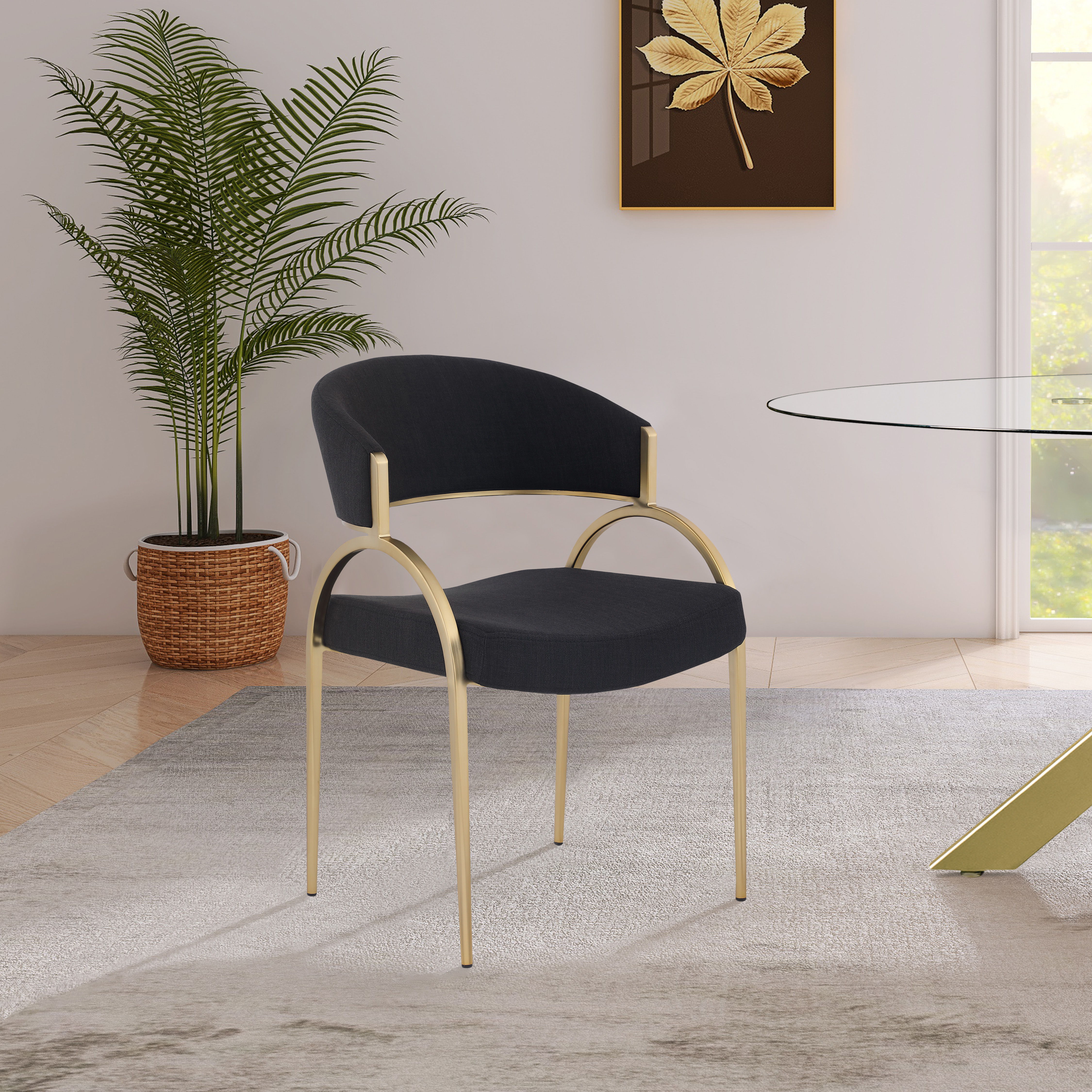 Privet - Fabric Dining Chair (Set of 2) - Black