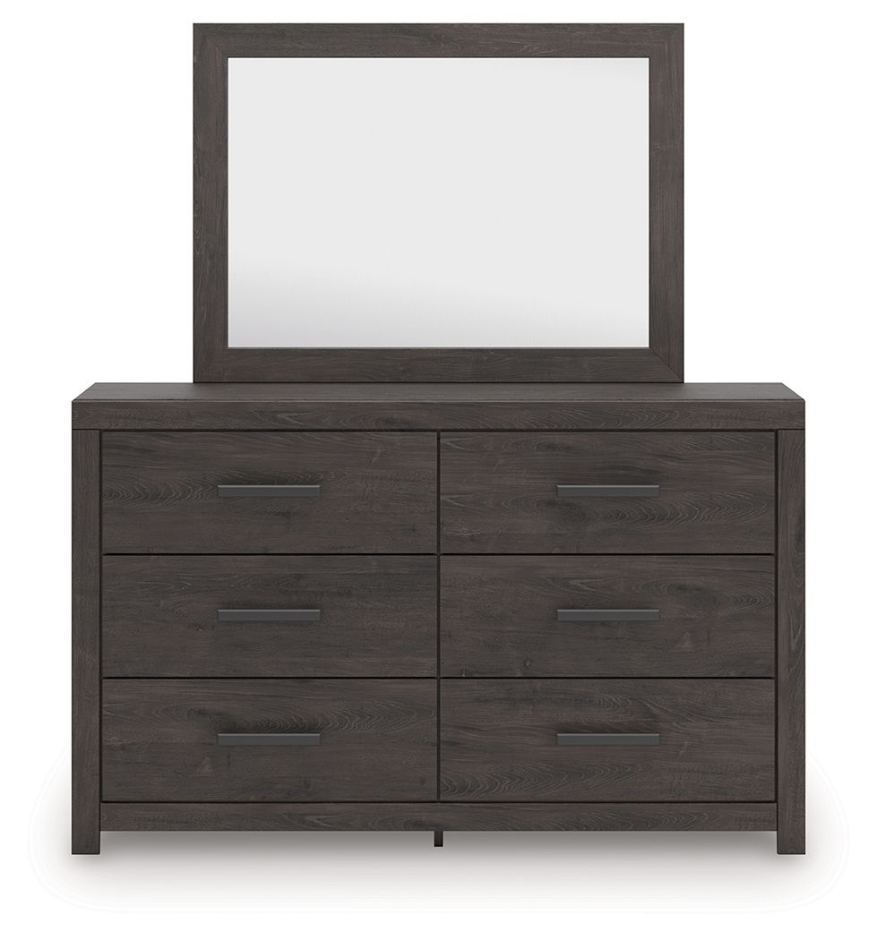 Ashley Furniture Prendonea - Dresser and Mirror - Charcoal - Image 5