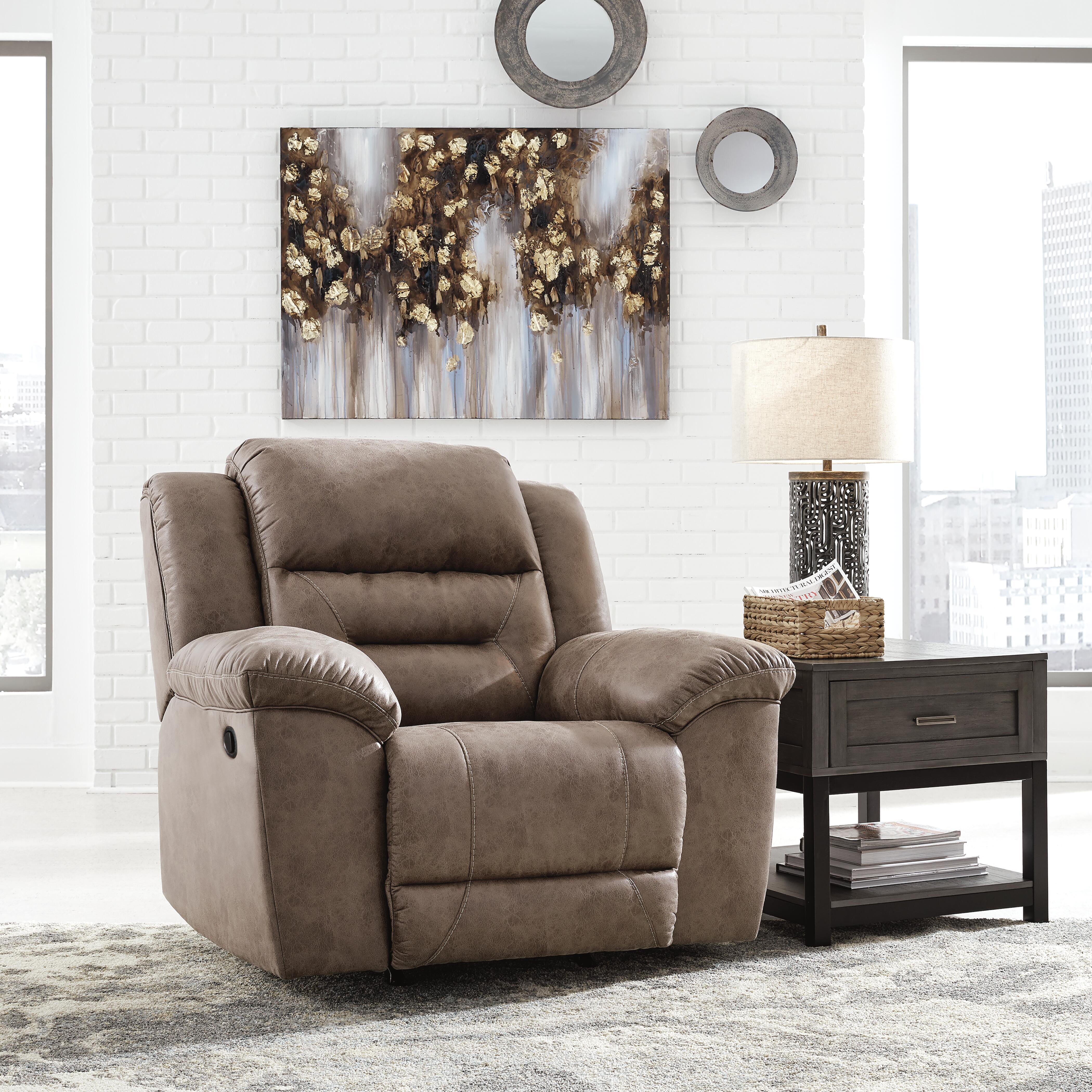 Ashley Furniture Stoneland - Rocker Recliner - Light Brown - Image 2