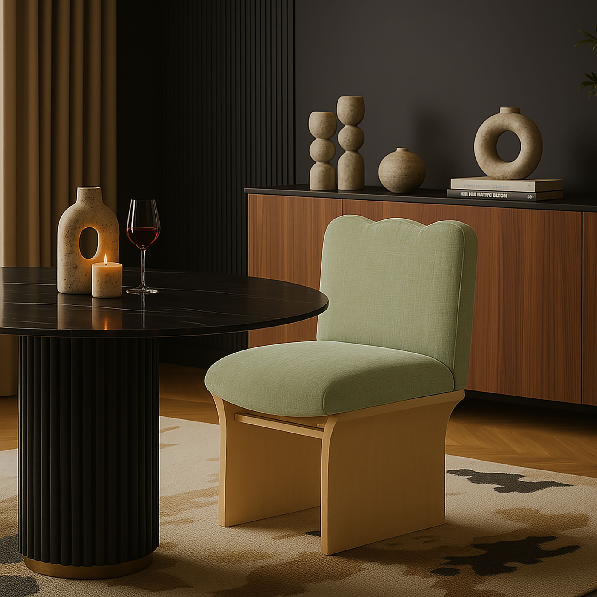 Shaw - Upholstered Dining Chair - Mint