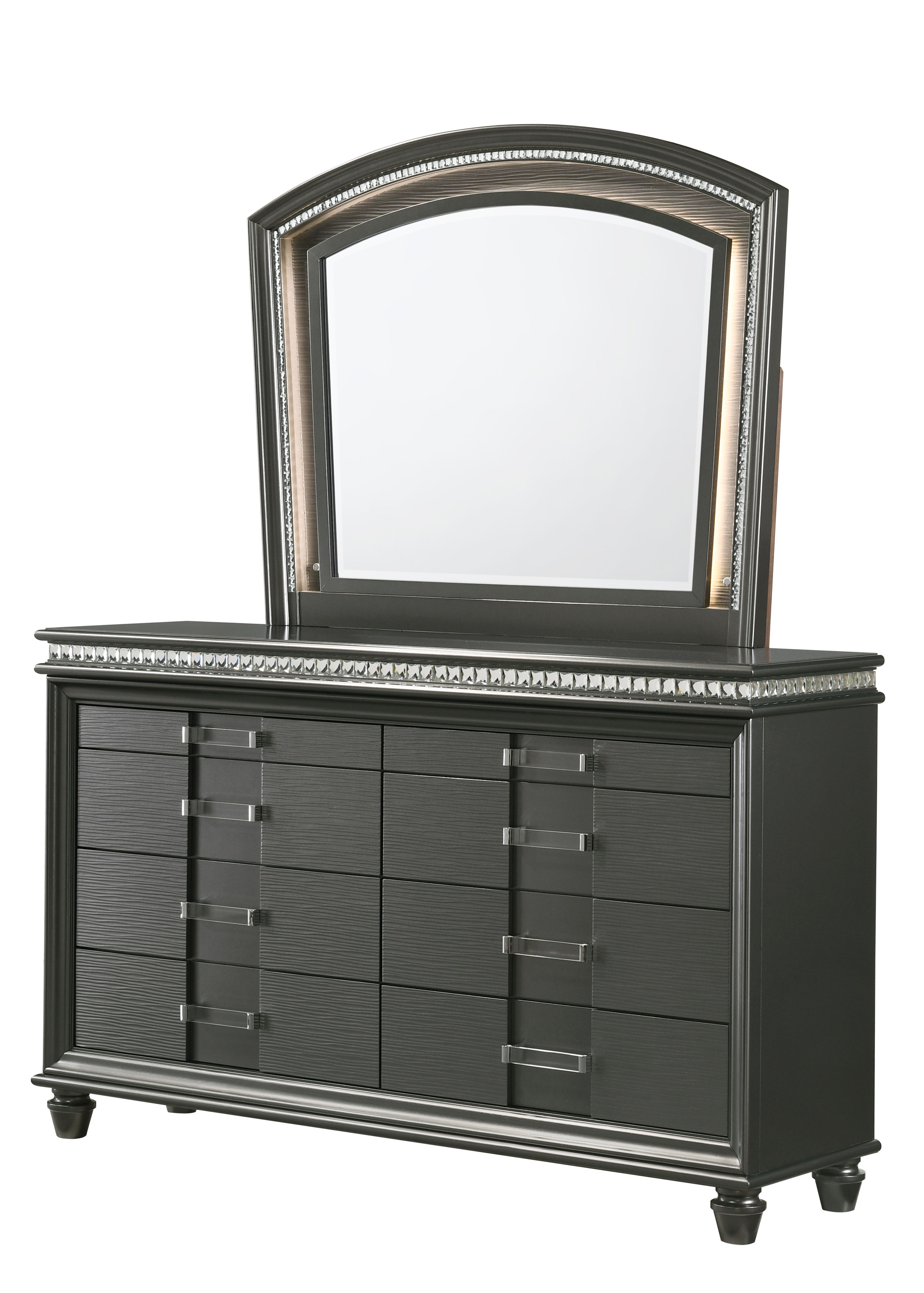 Adira - Dresser, Mirror - Gray