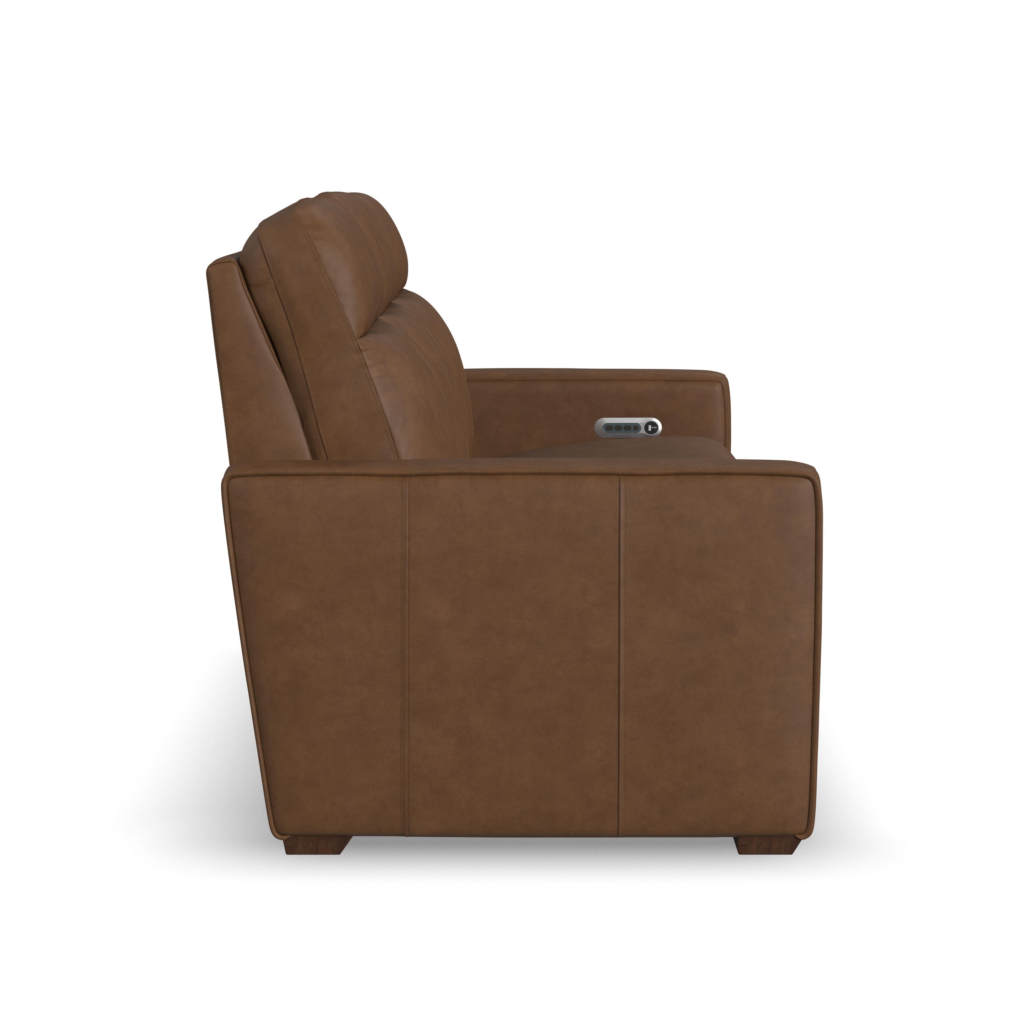 Dutch - Power Reclining Sofa With Console, Power Headrest, & Lumbar - Dark Brown, dark brown, view 3