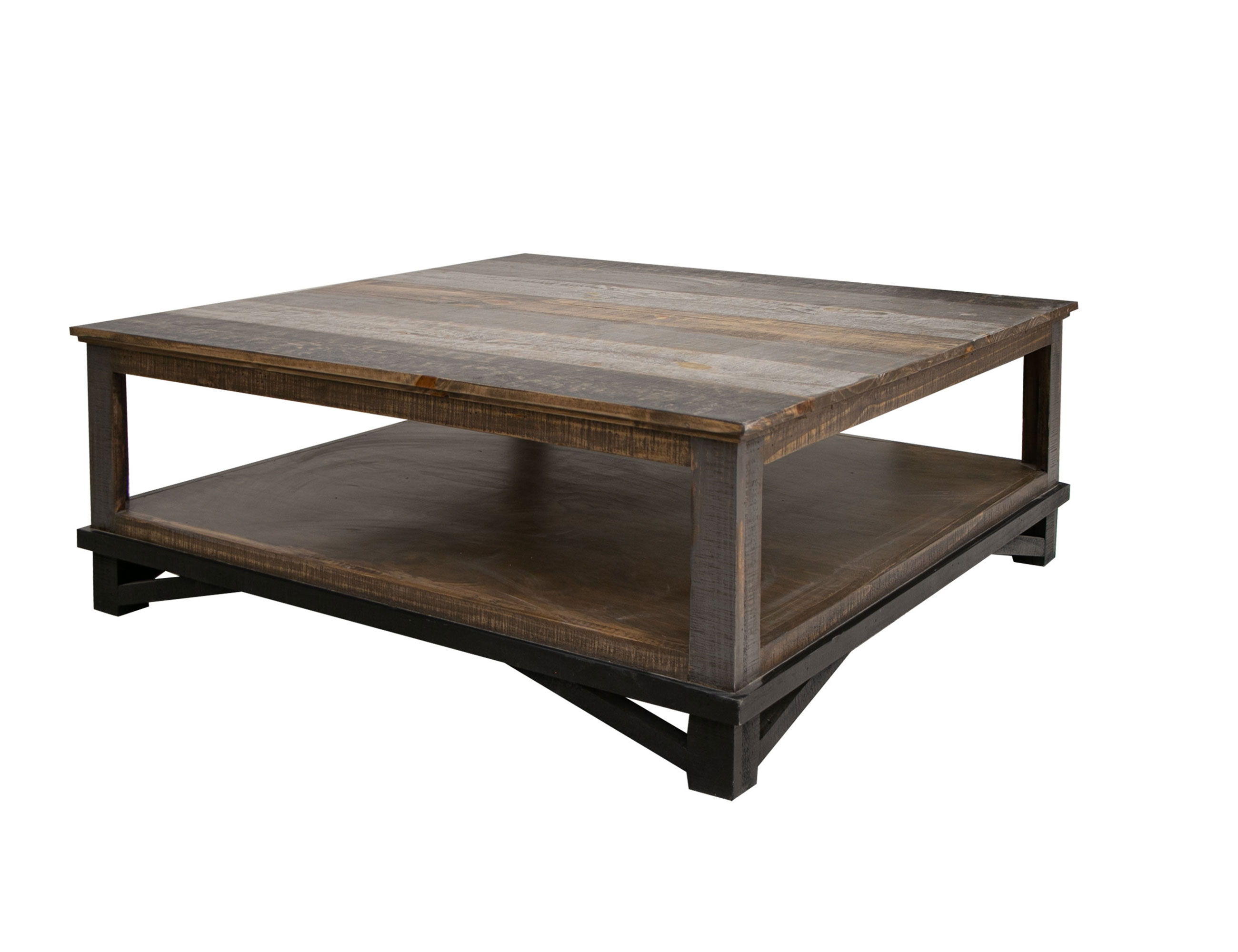International Furniture Direct Loft Brown - Cocktail Table - Two Tone Gray / Brown