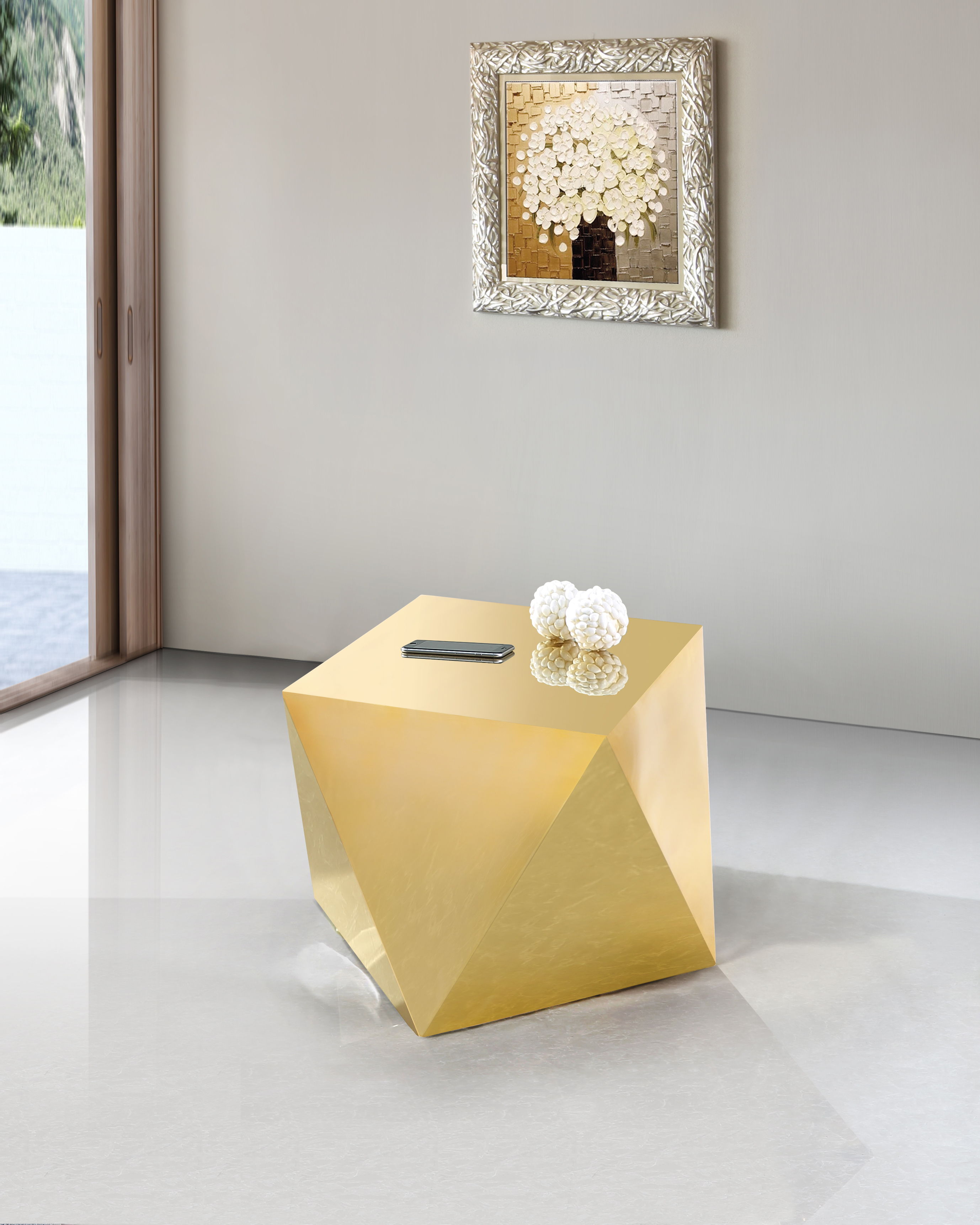 Gemma - End Table - Gold