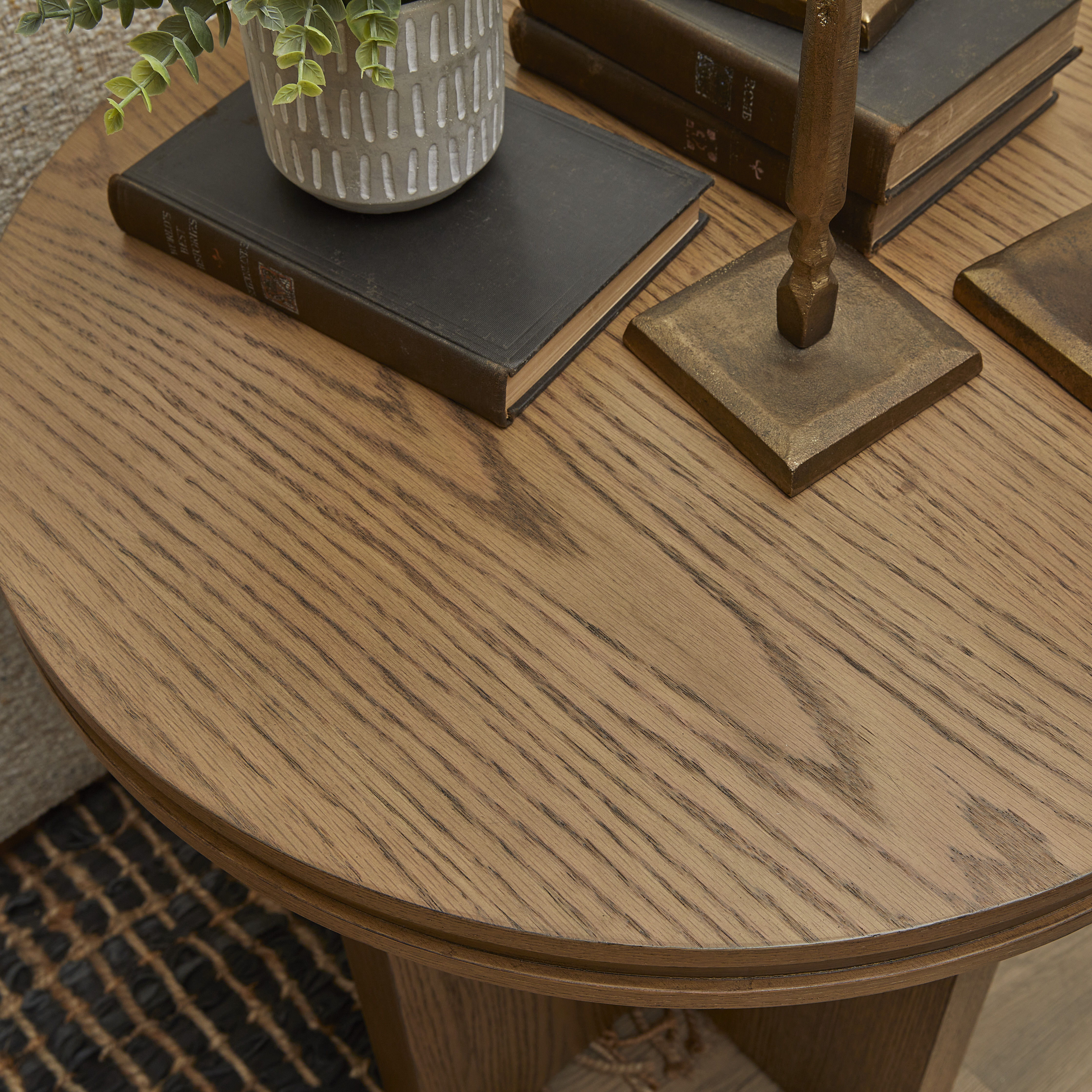 Waterfall - Round End Table - Light Brown, light brown, view 3