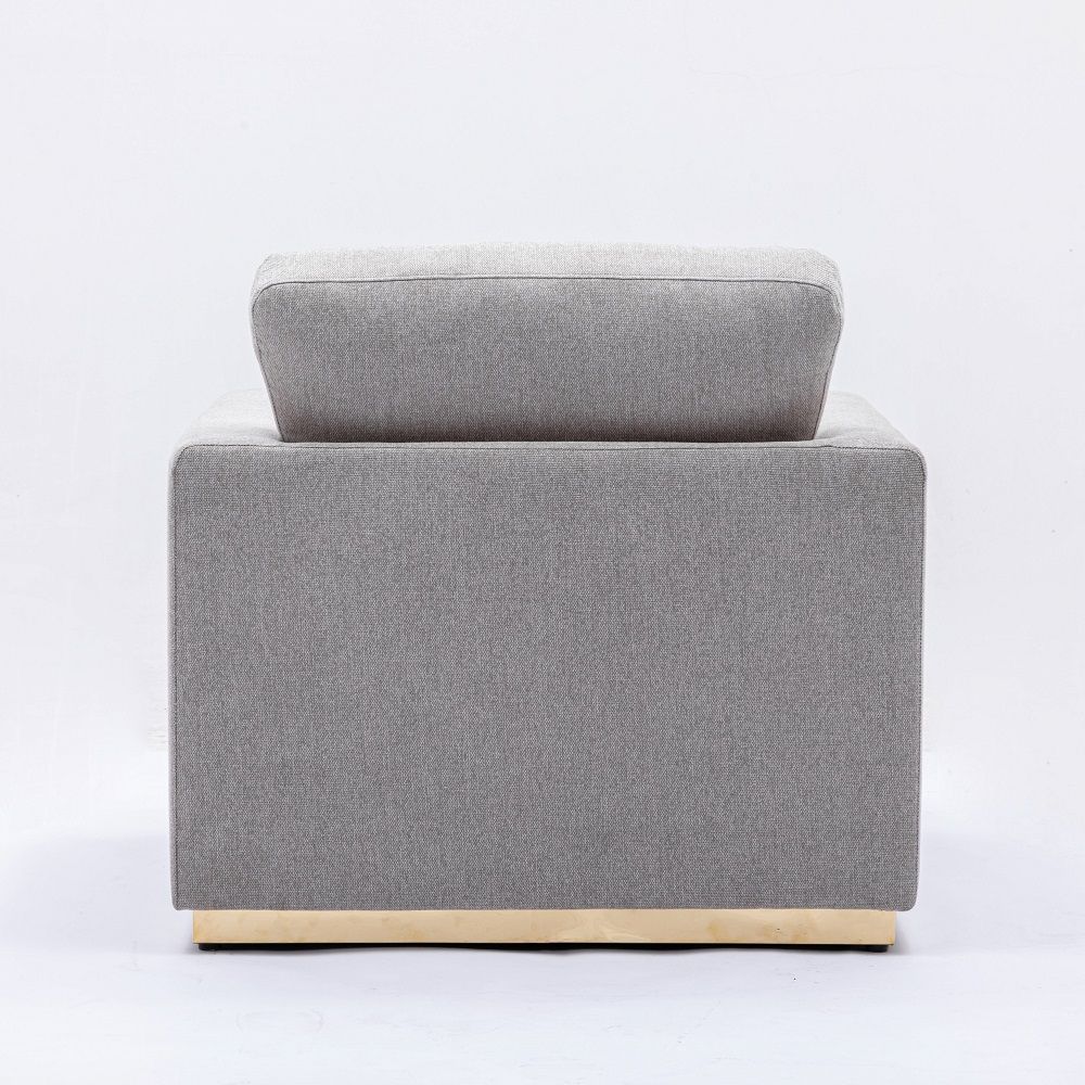 Valin - Chair - Gray Linen, light gray, view 3