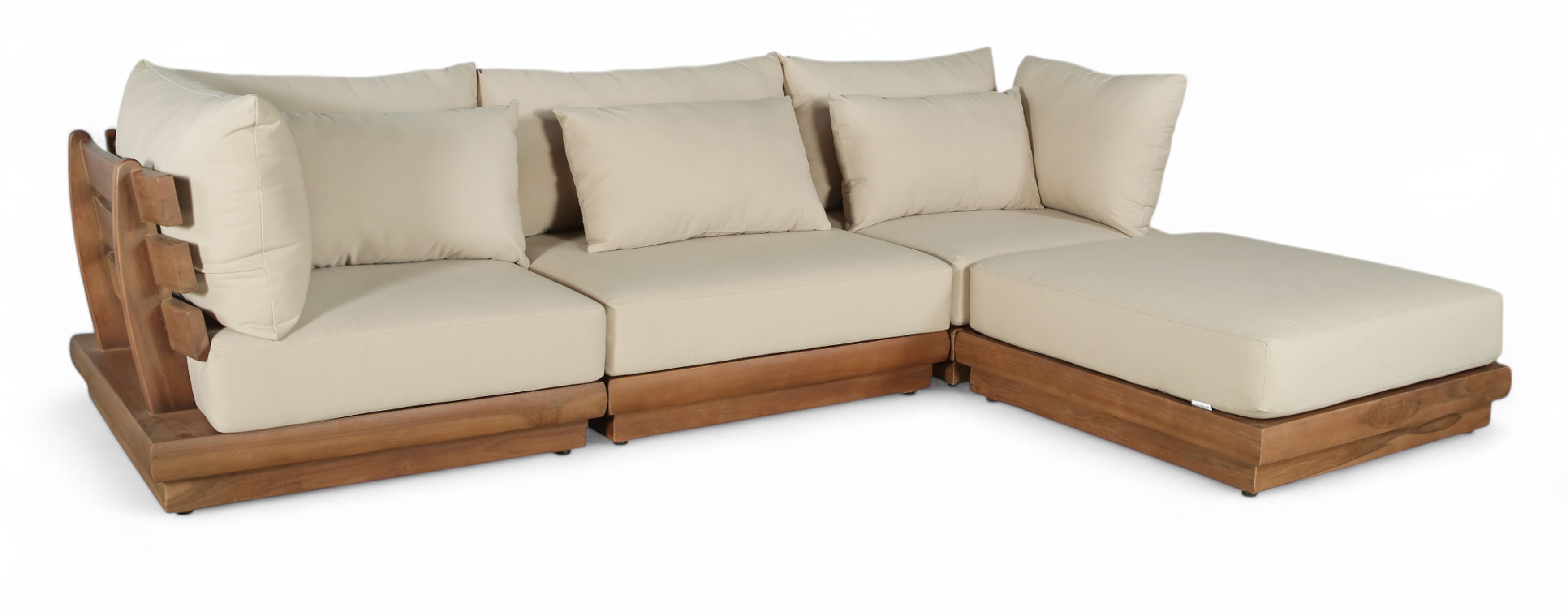 4 Pc · Water Resistant Fabric 113" Outdoor Patio Modular Sectional