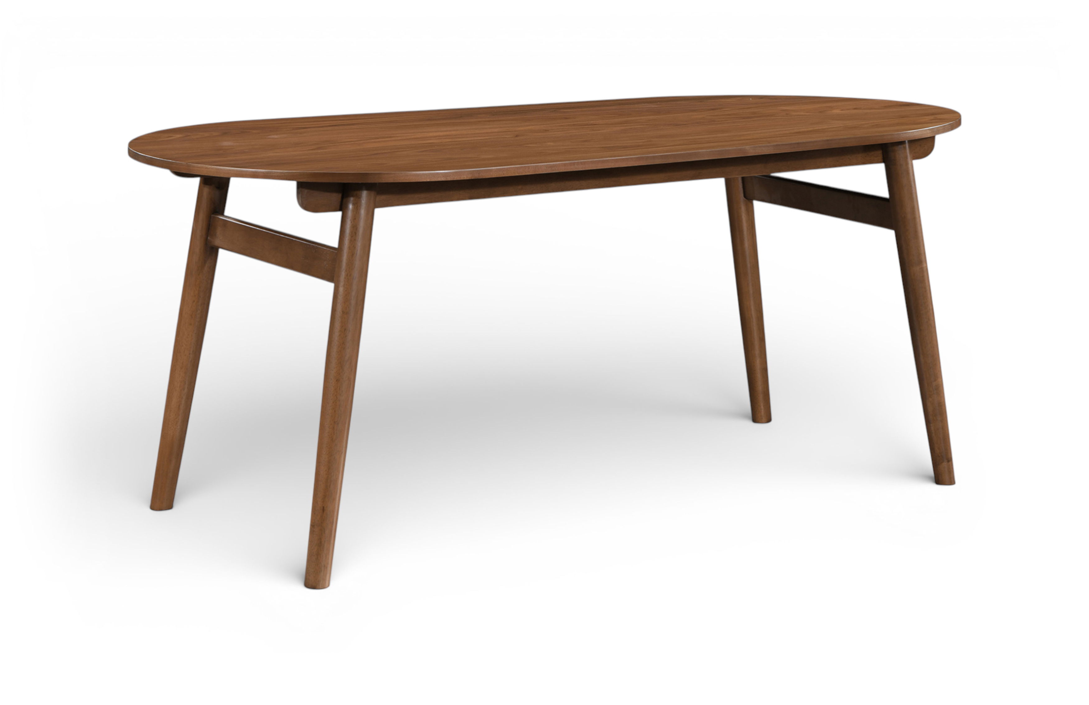 Leesa - 71" Solid Wood And Walnut Veneer Dining Table - Brown