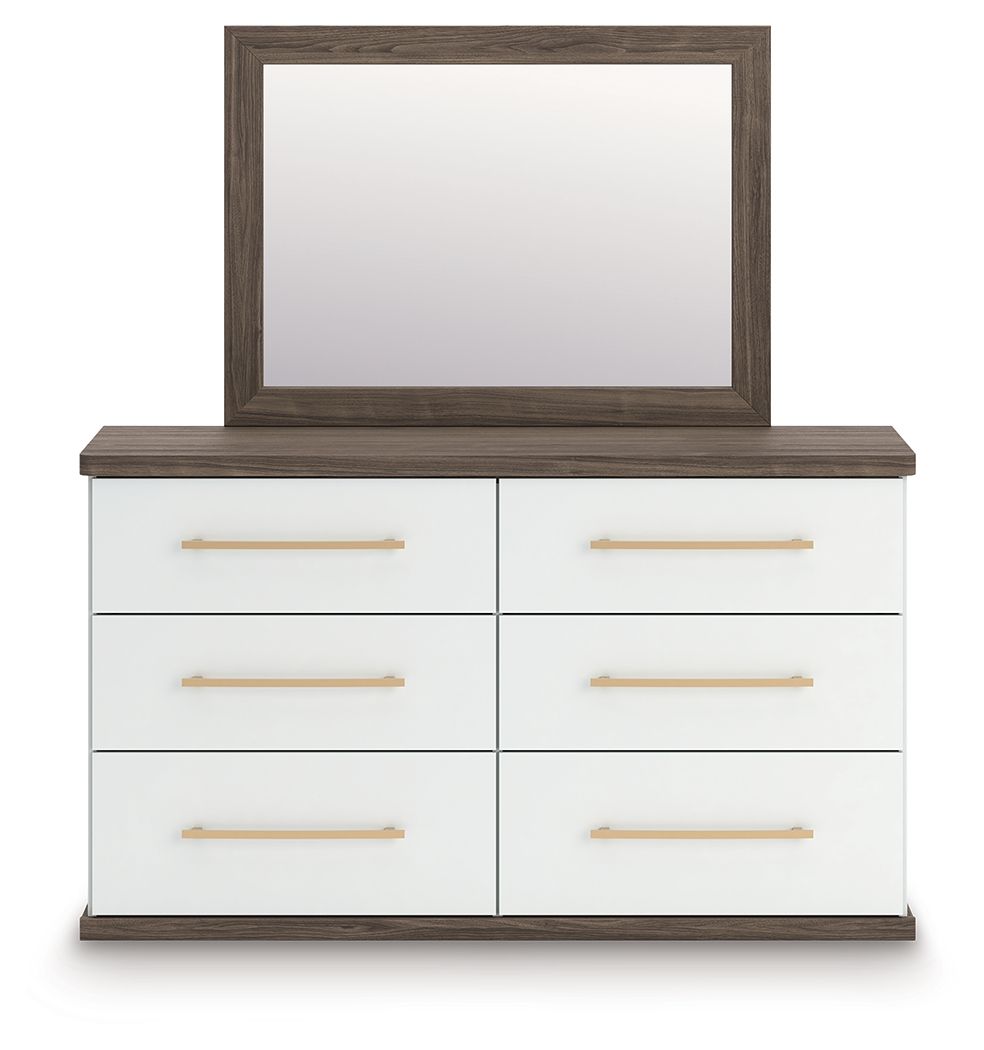Ashley Furniture Kendanport - Dresser And Mirror - Brown - Image 4