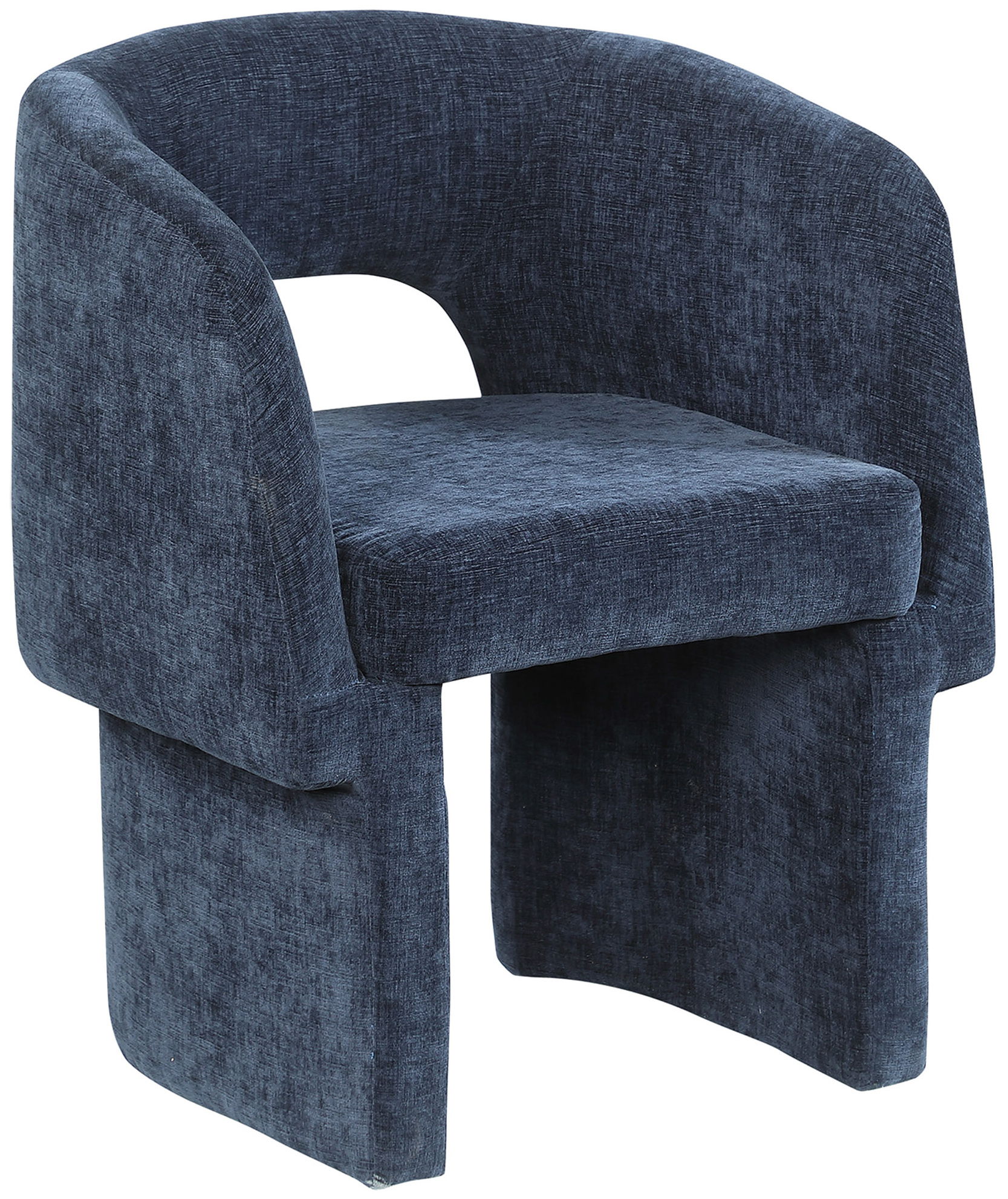 Emmet - Chenille Dining Chair / Accent Chair - Navy