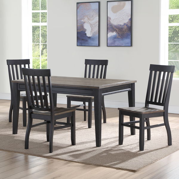 Raven - 5 Piece Dining Set - Dark Brown