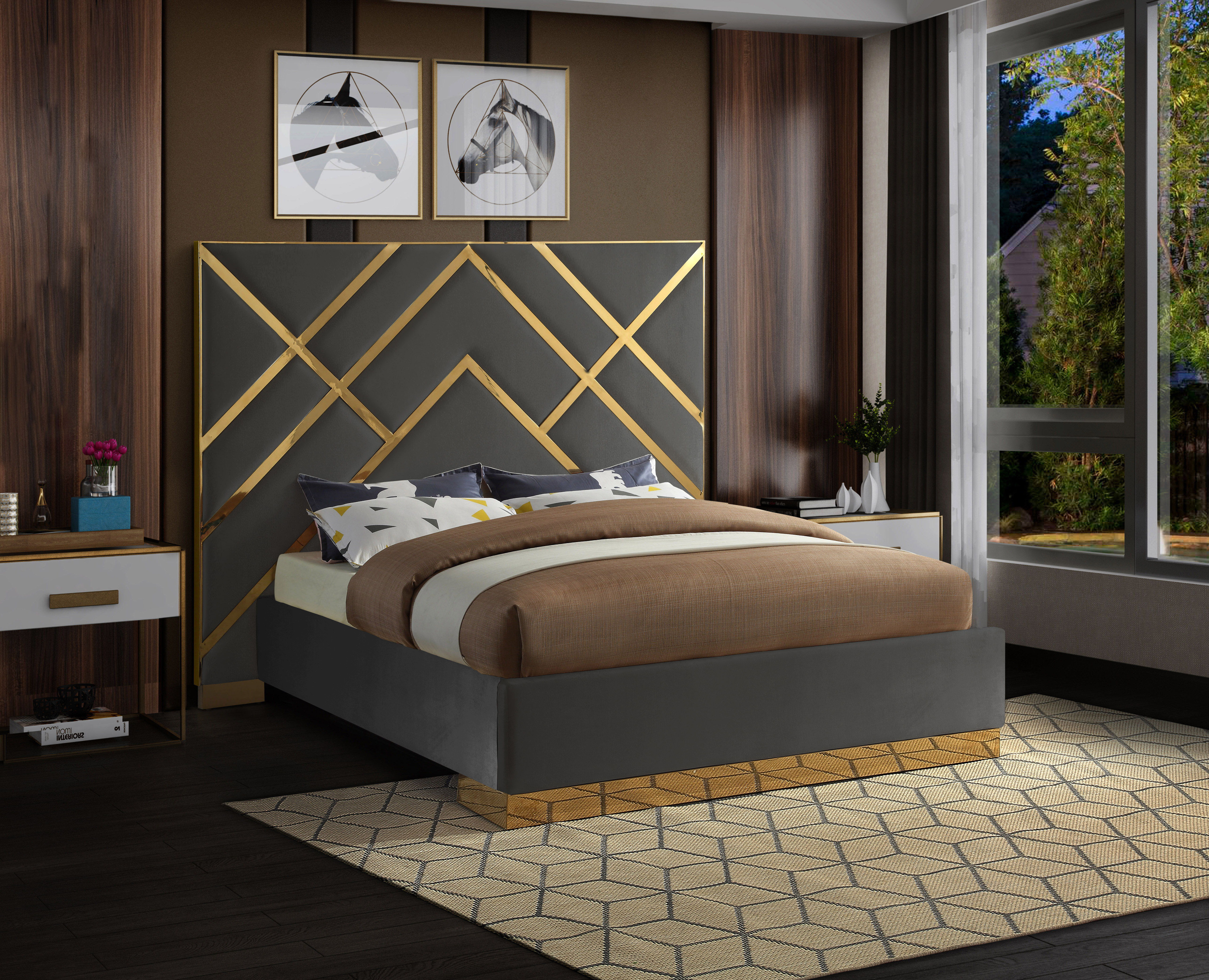 Vector - King Bed - Gray