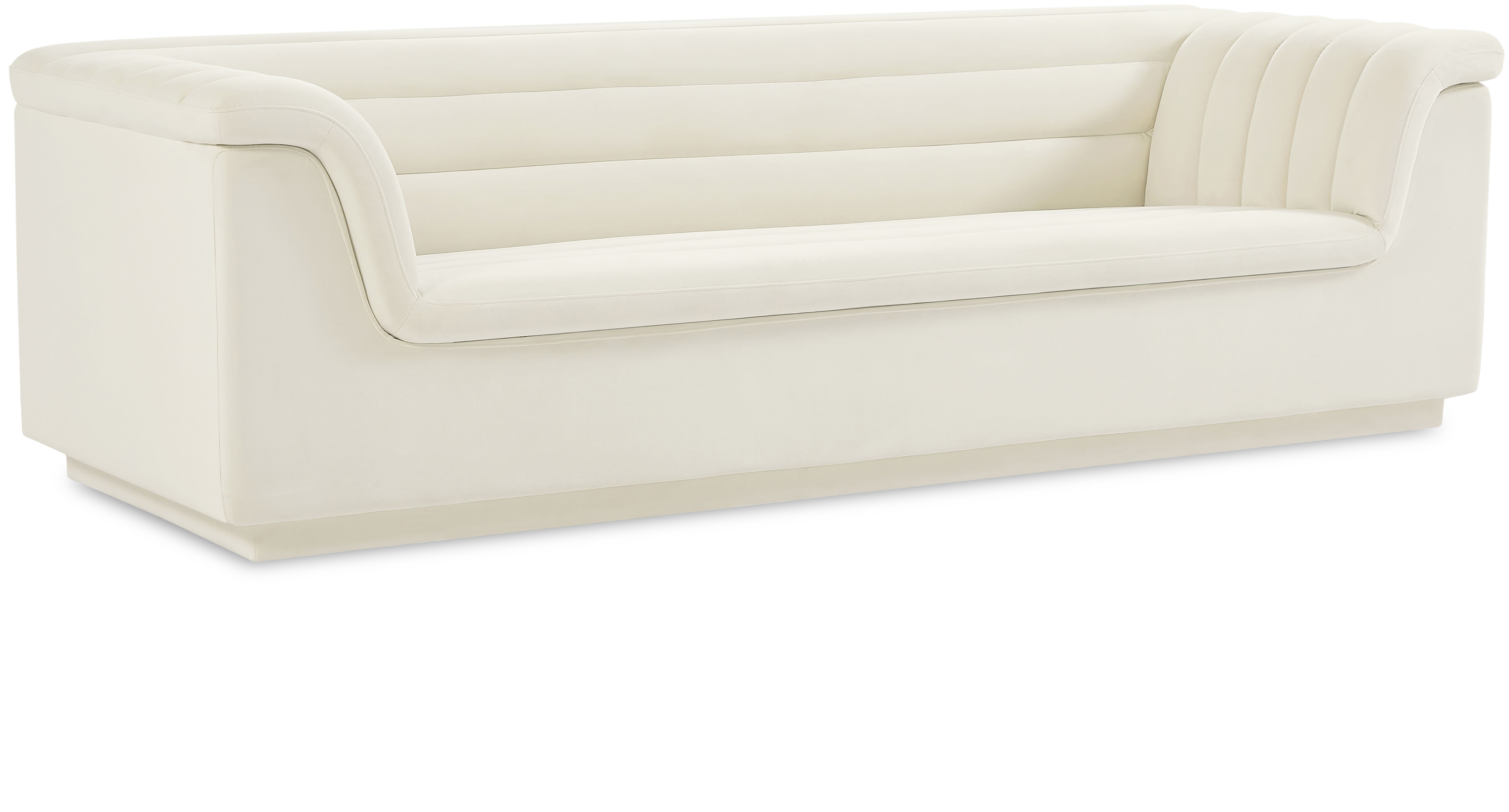 Cascade - Velvet Sofa - Cream
