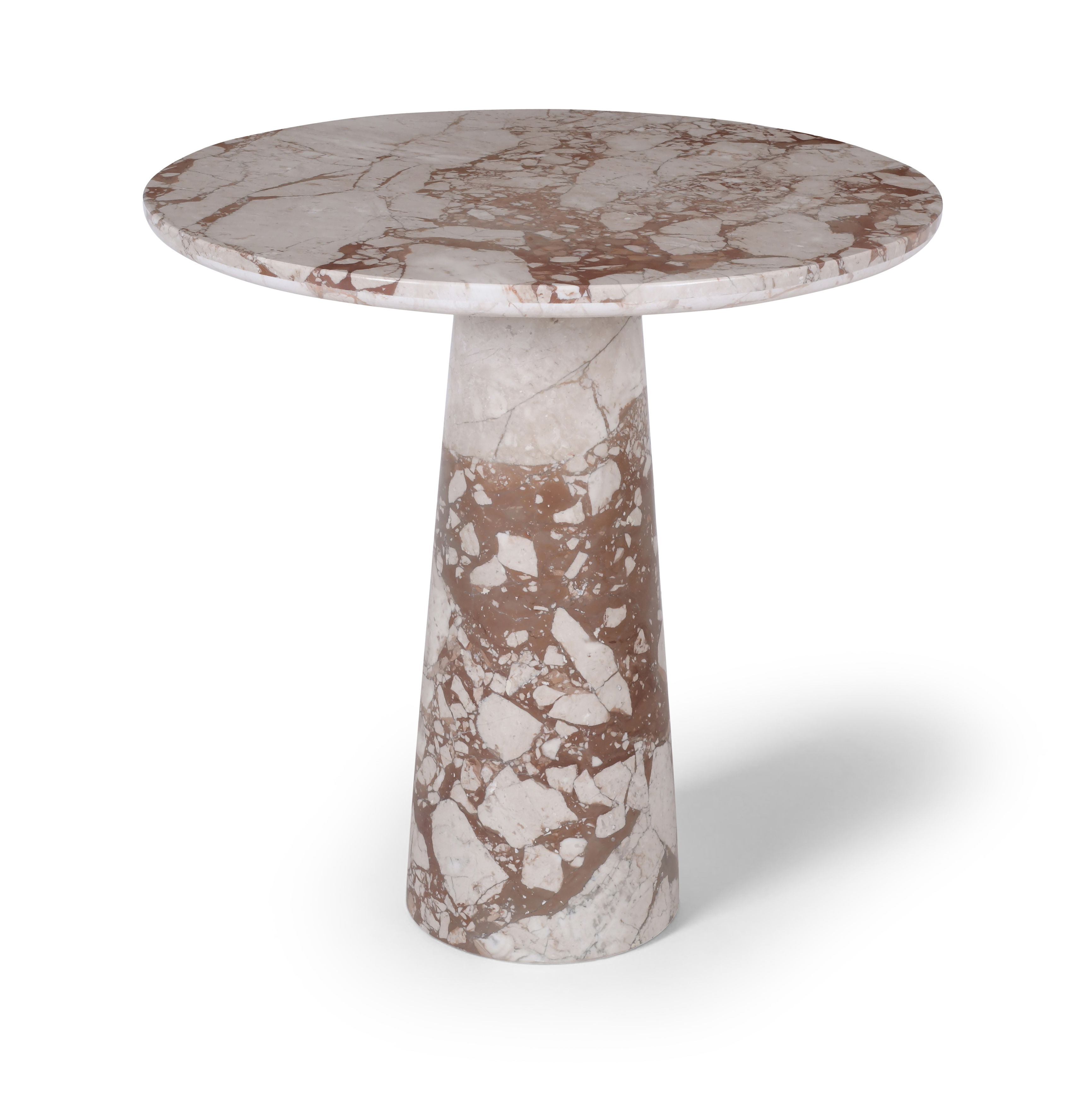 Fontelina - Genuine Marble Bistro Dining Table - Breccia