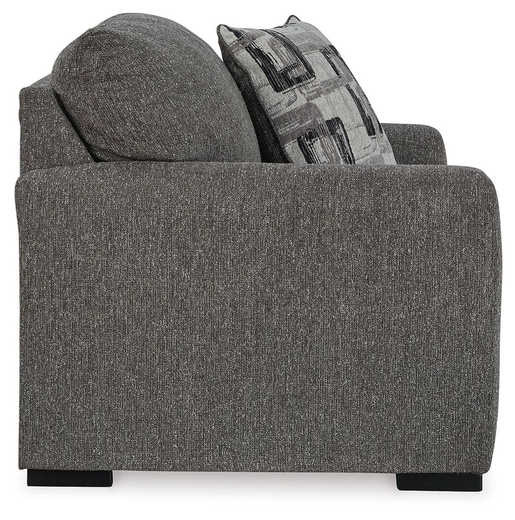 Ashley Furniture Gardiner - 2 Pc. - Chair And A Half, Ottoman - Pewter - Image 4